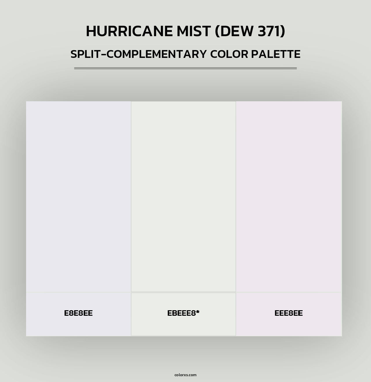 Hurricane Mist (DEW 371) - Split-Complementary Color Palette