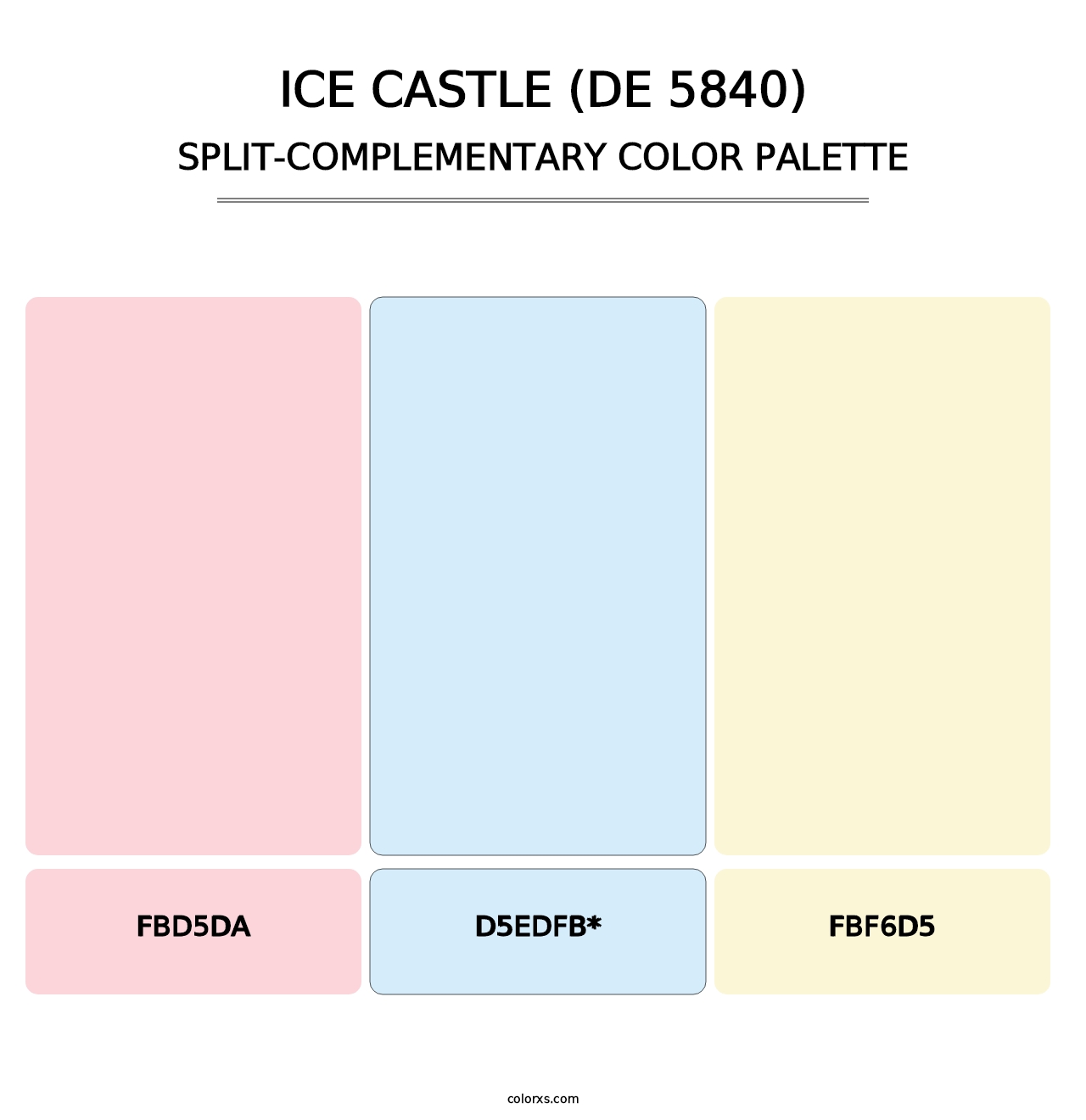 Ice Castle (DE 5840) - Split-Complementary Color Palette