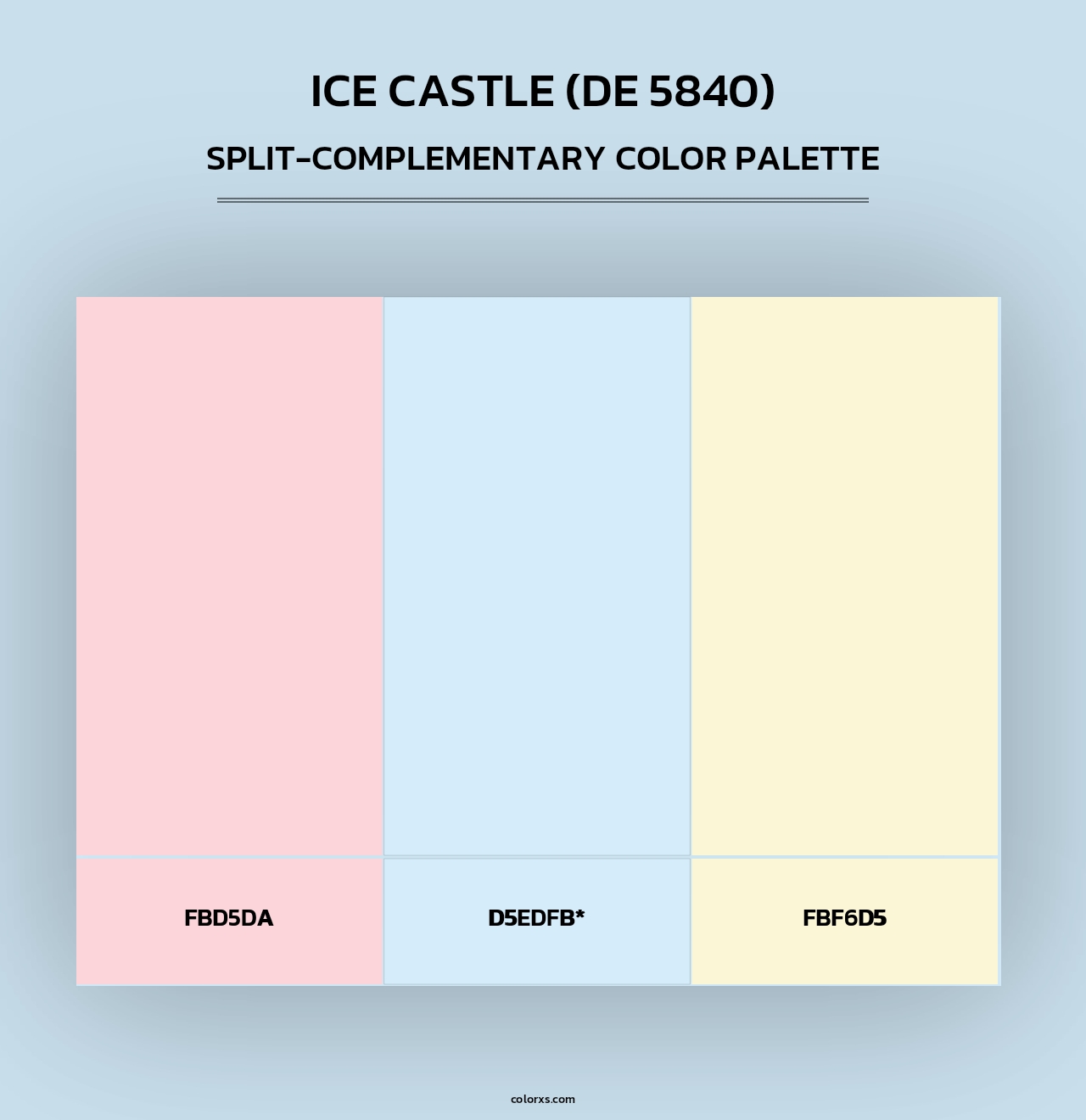 Ice Castle (DE 5840) - Split-Complementary Color Palette