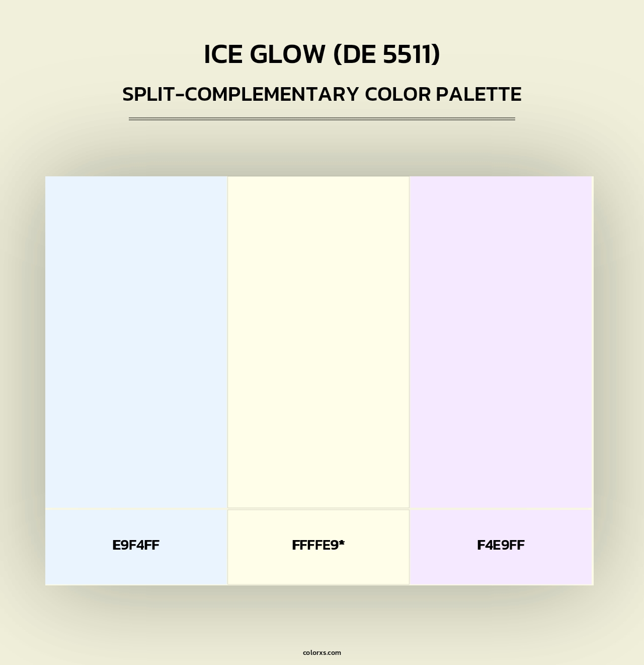 Ice Glow (DE 5511) - Split-Complementary Color Palette