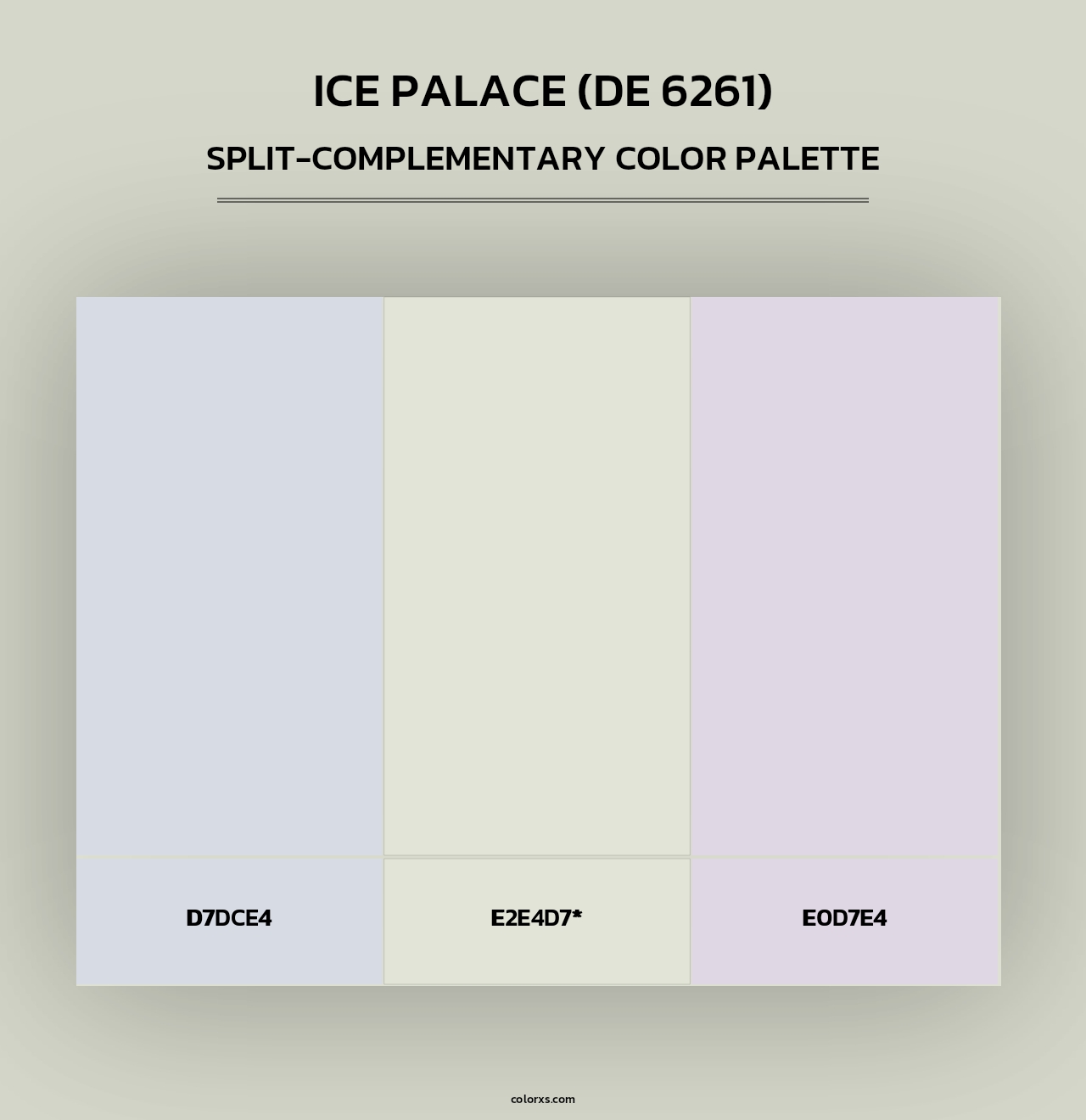 Ice Palace (DE 6261) - Split-Complementary Color Palette