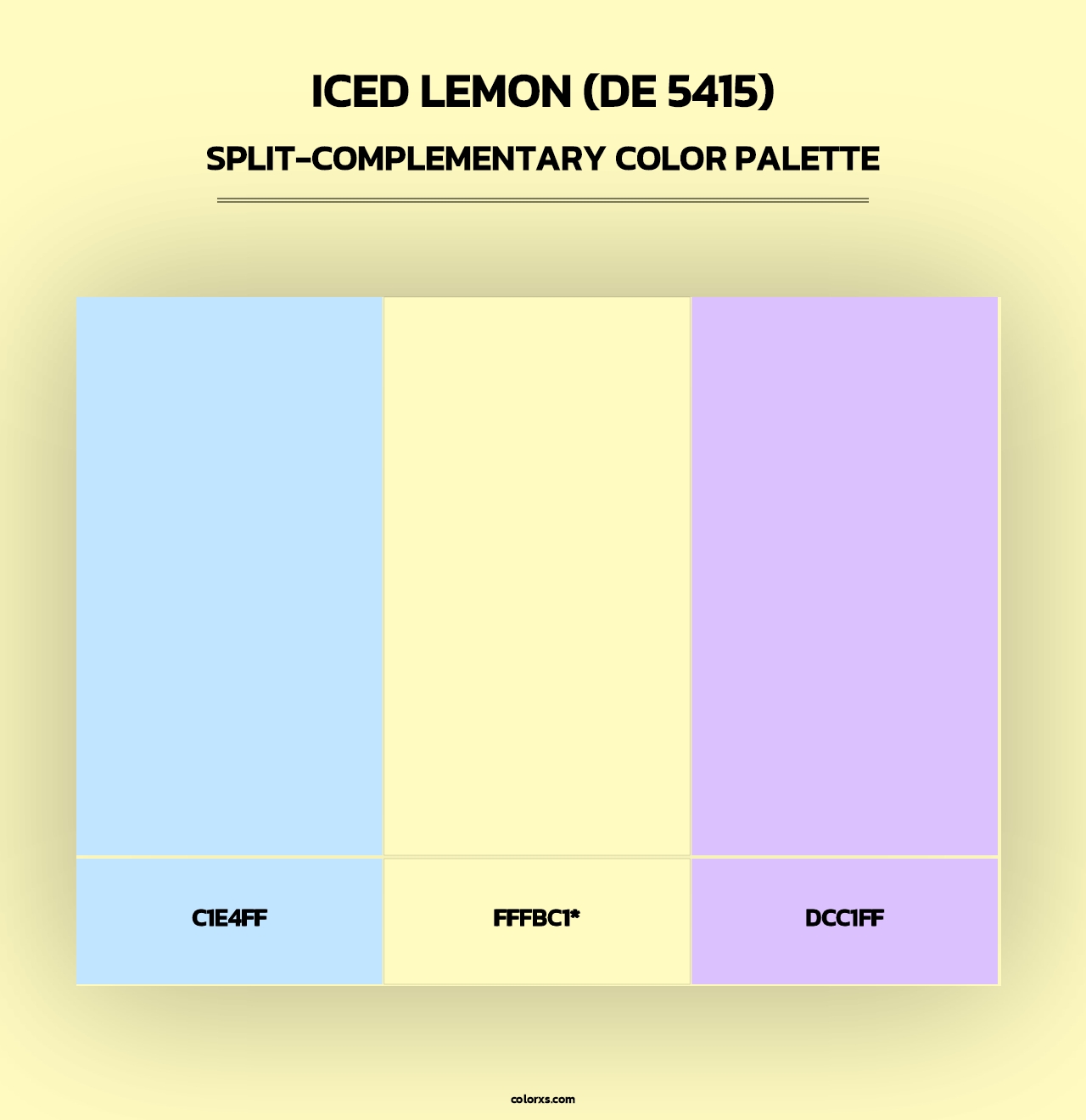 Iced Lemon (DE 5415) - Split-Complementary Color Palette