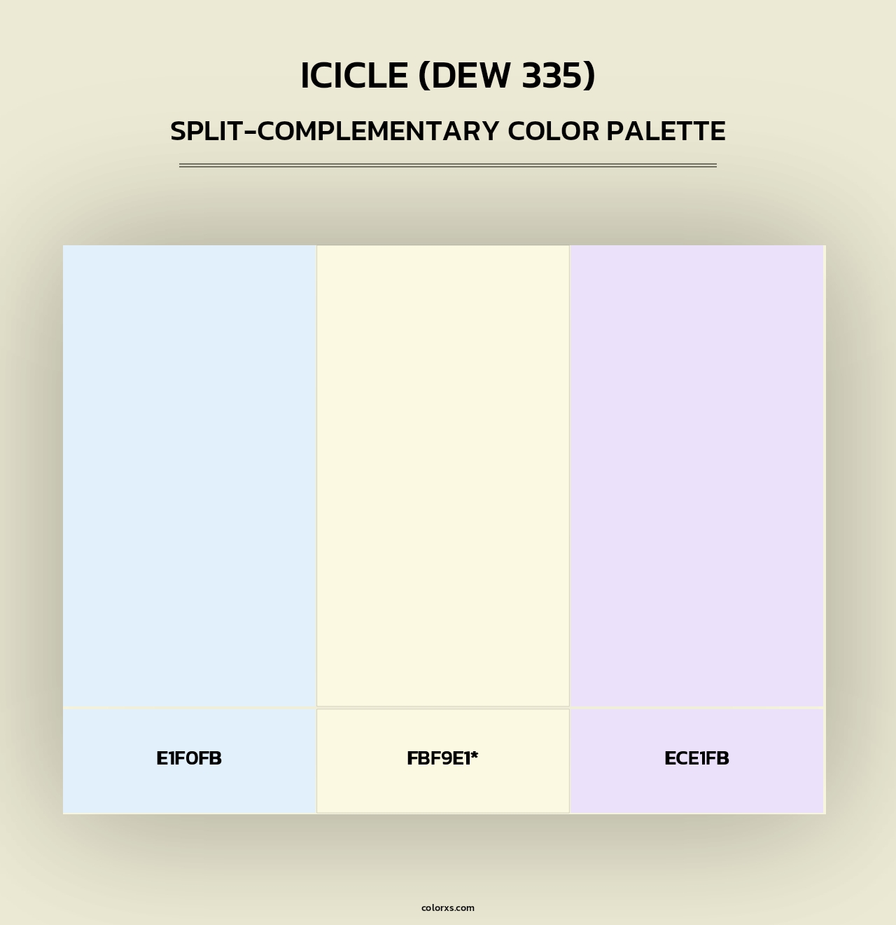 Icicle (DEW 335) - Split-Complementary Color Palette