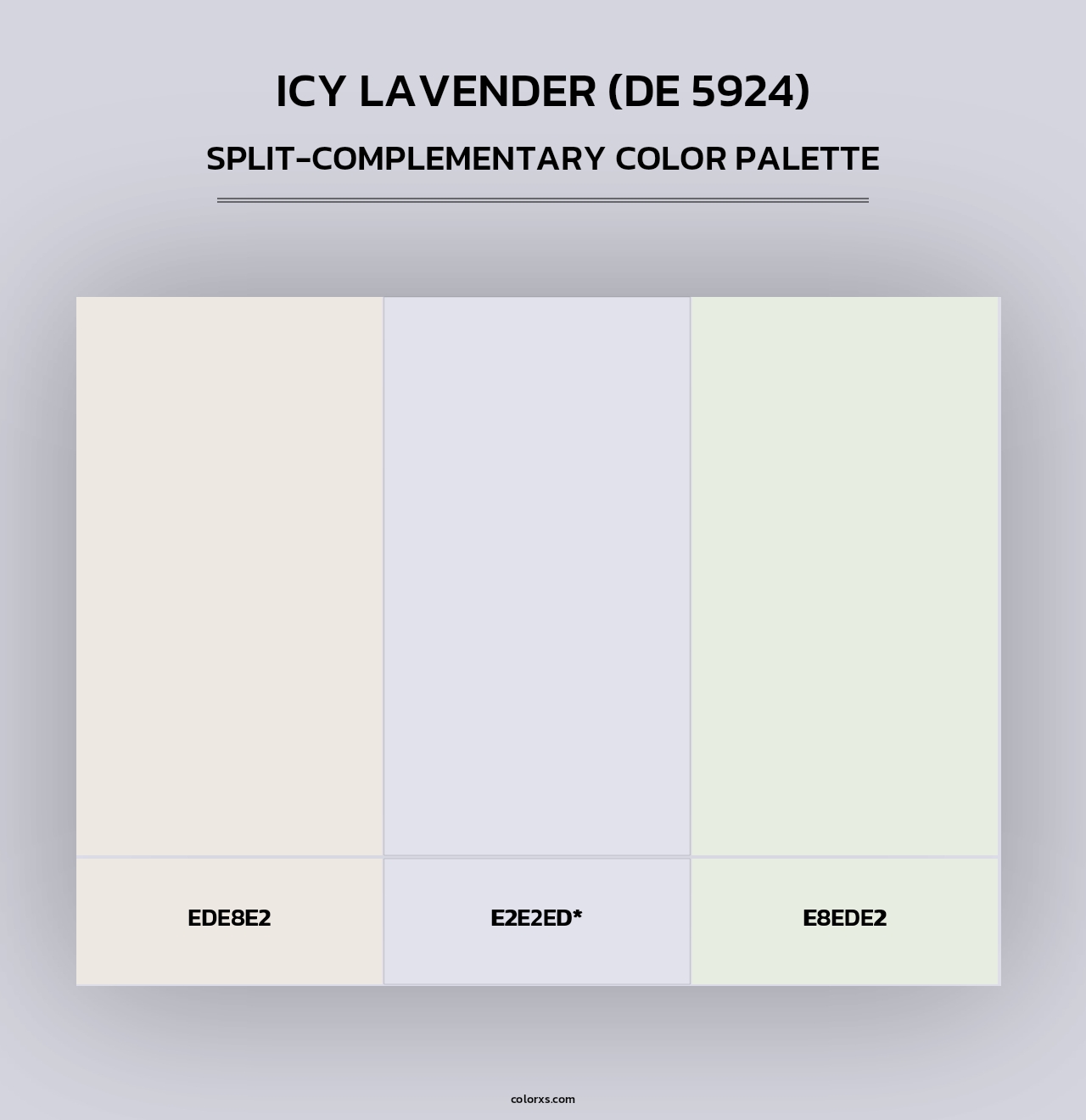 Icy Lavender (DE 5924) - Split-Complementary Color Palette