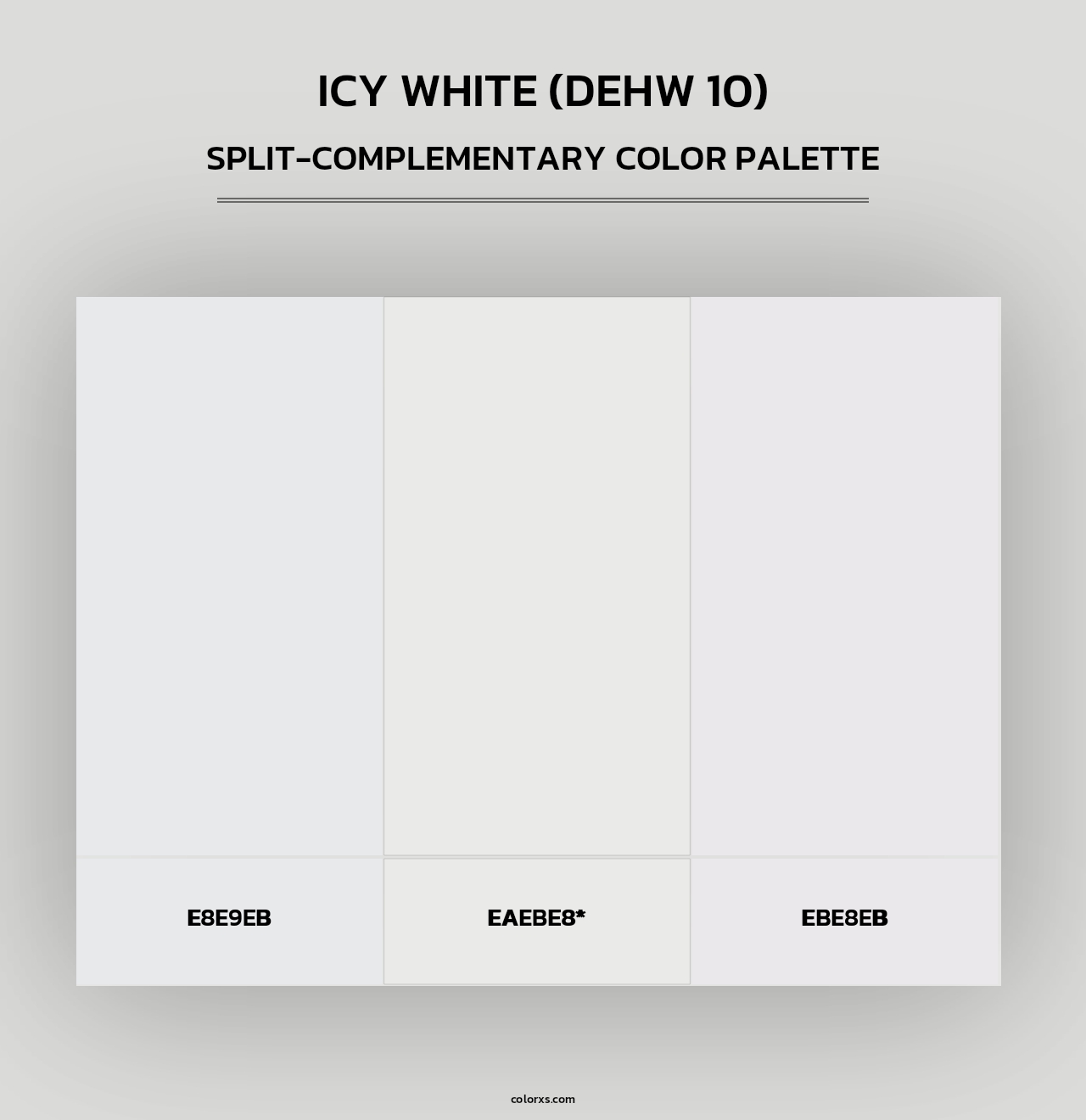 Icy White (DEHW 10) - Split-Complementary Color Palette