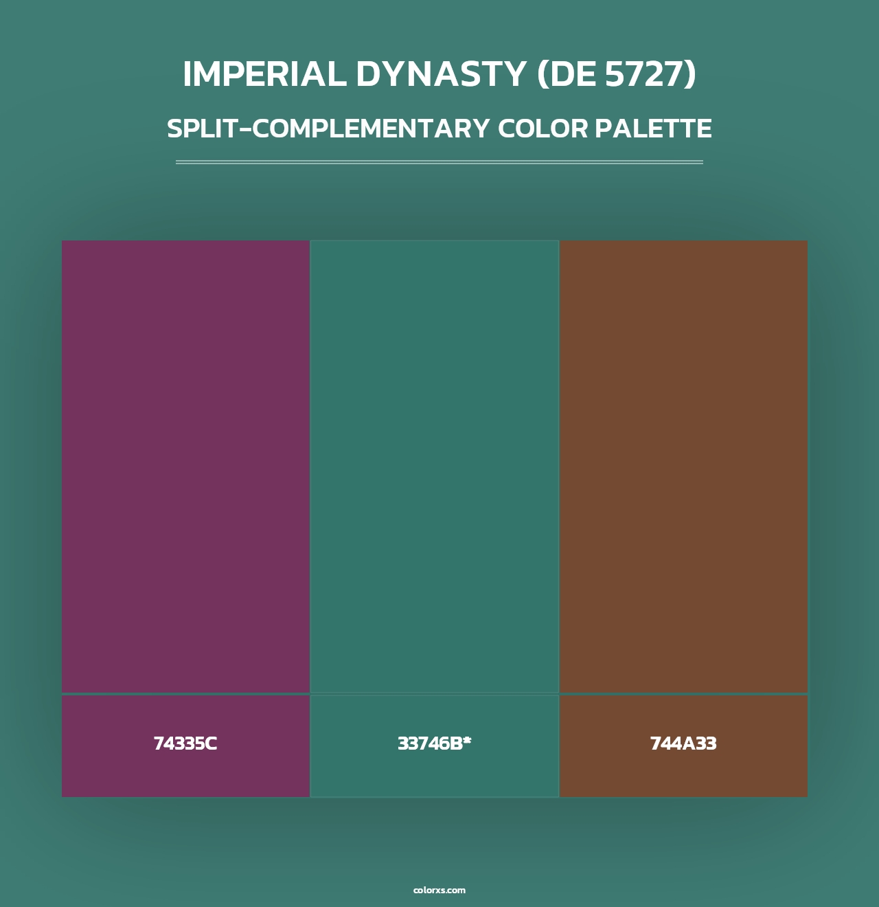 Imperial Dynasty (DE 5727) - Split-Complementary Color Palette