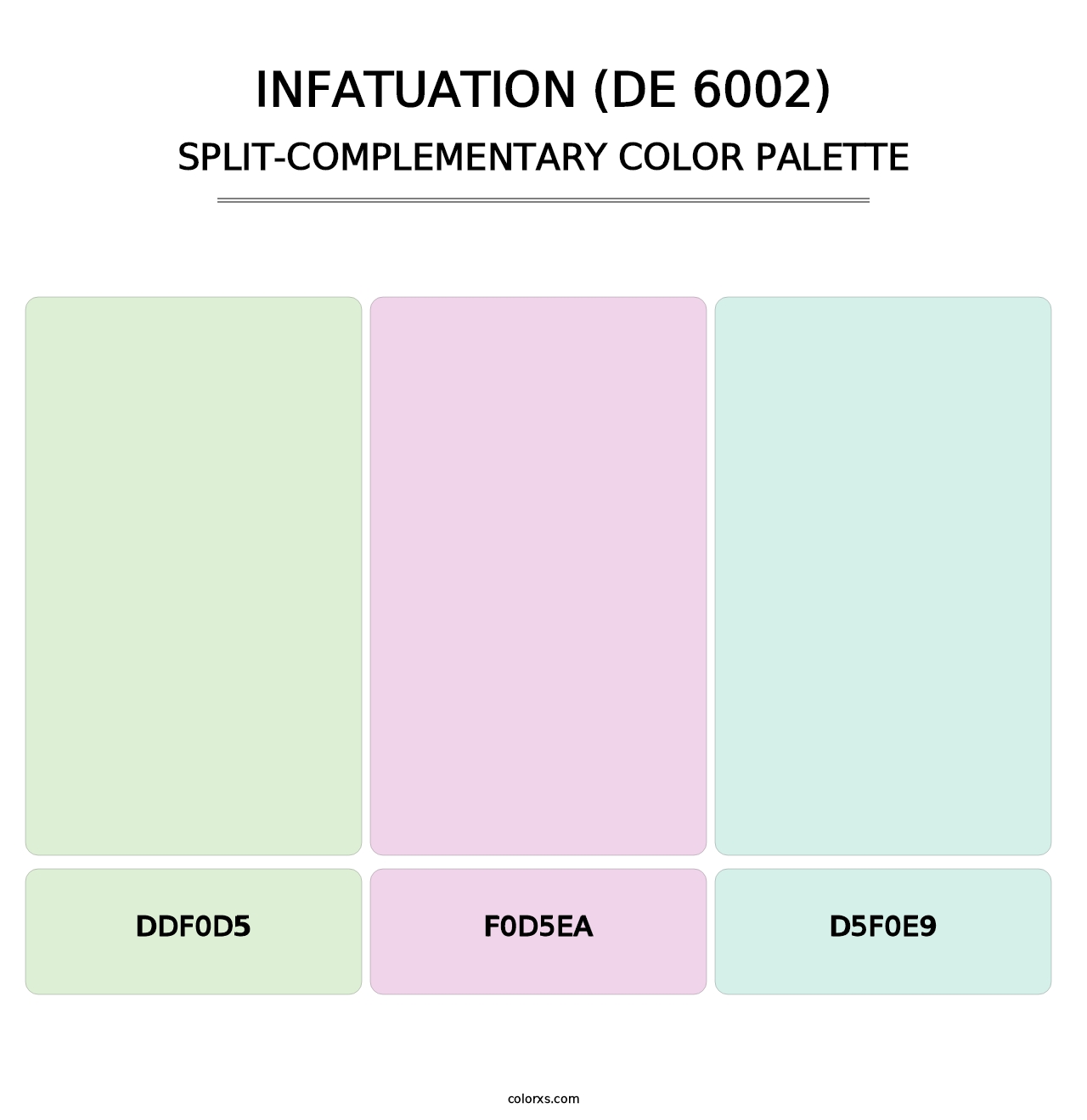 Infatuation (DE 6002) - Split-Complementary Color Palette