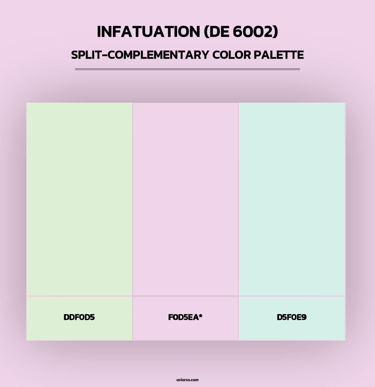 Infatuation (DE 6002) - Split-Complementary Color Palette