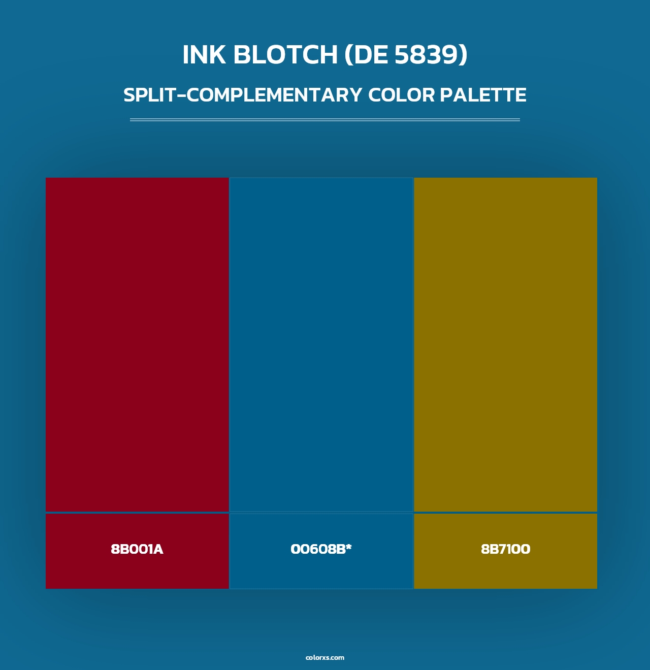 Ink Blotch (DE 5839) - Split-Complementary Color Palette