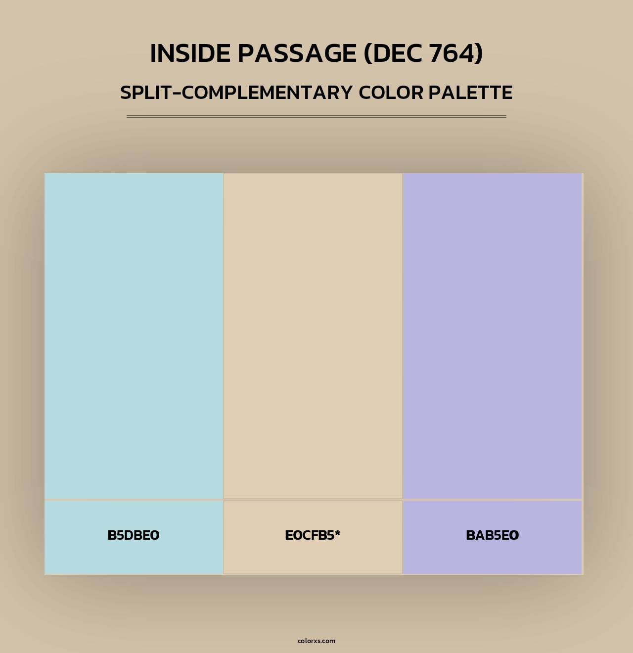 Inside Passage (DEC 764) - Split-Complementary Color Palette