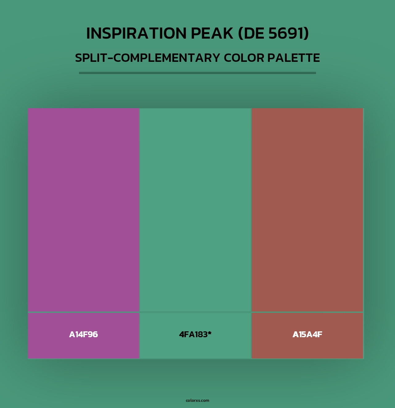 Inspiration Peak (DE 5691) - Split-Complementary Color Palette