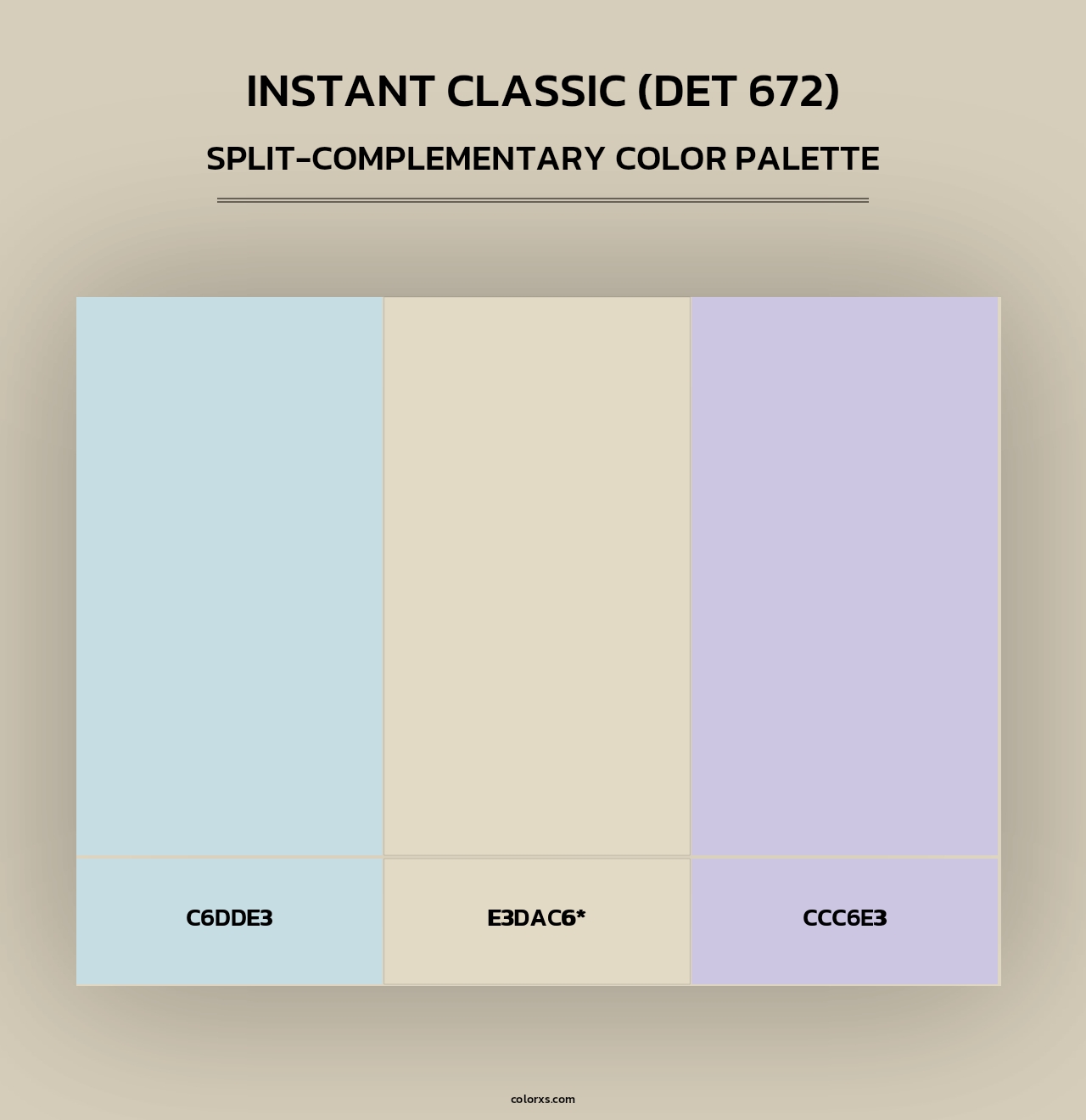 Instant Classic (DET 672) - Split-Complementary Color Palette