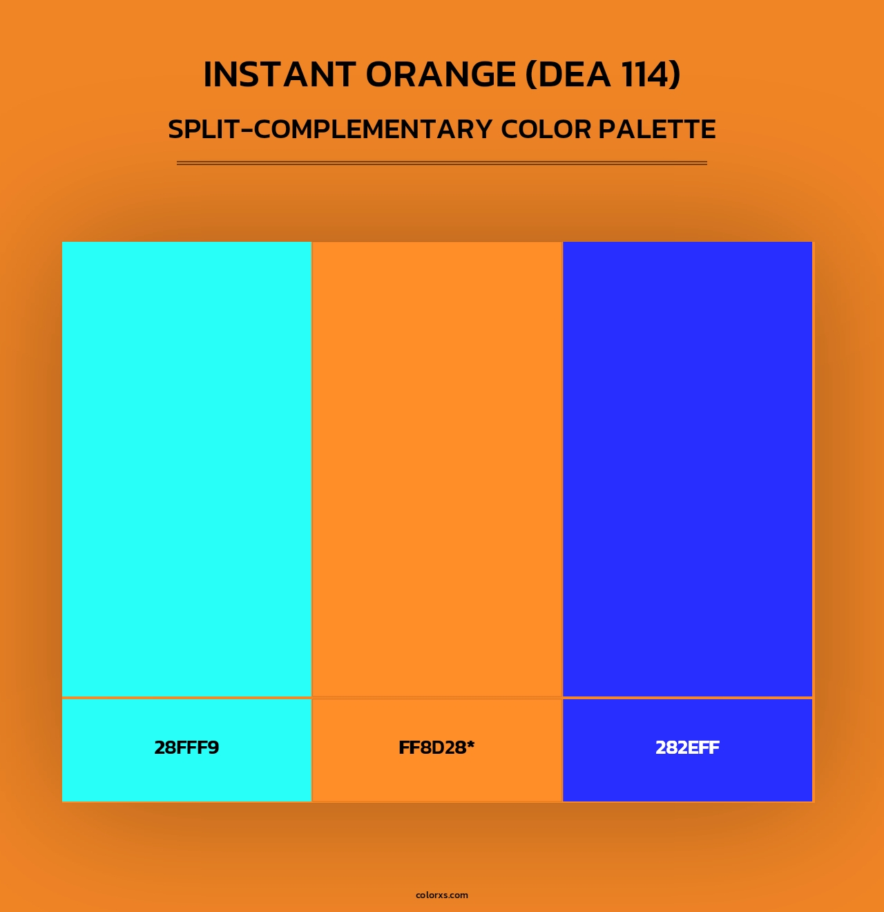 Instant Orange (DEA 114) - Split-Complementary Color Palette