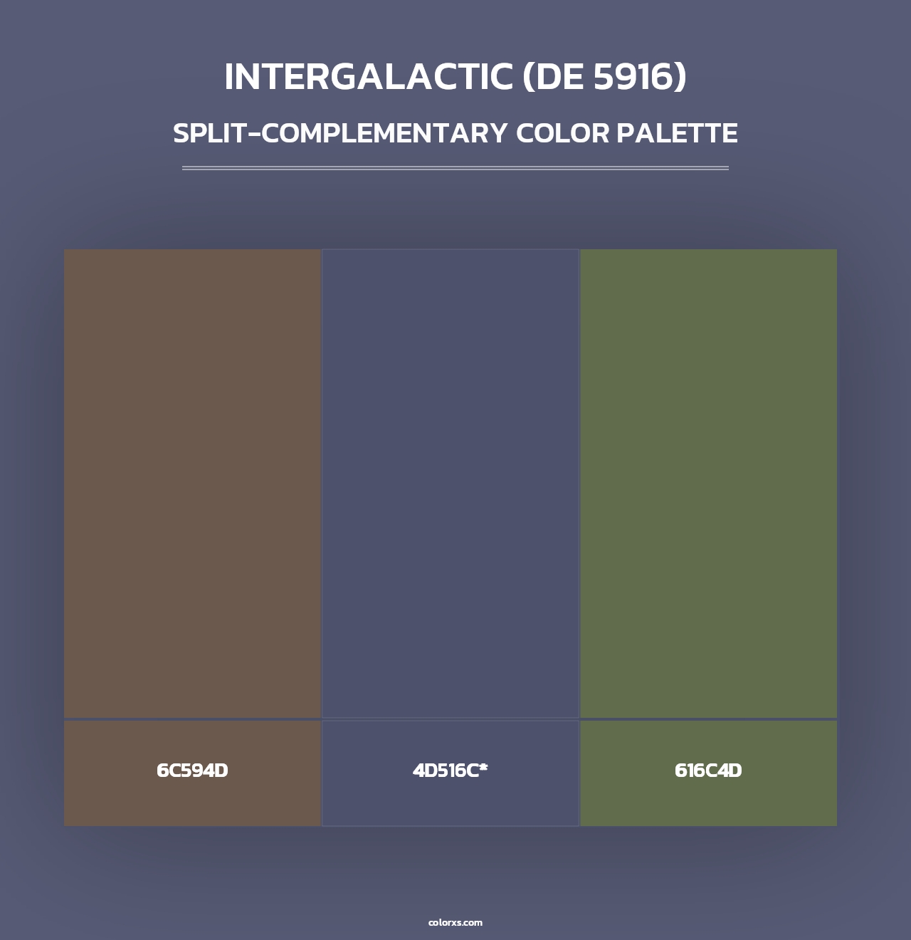 Intergalactic (DE 5916) - Split-Complementary Color Palette