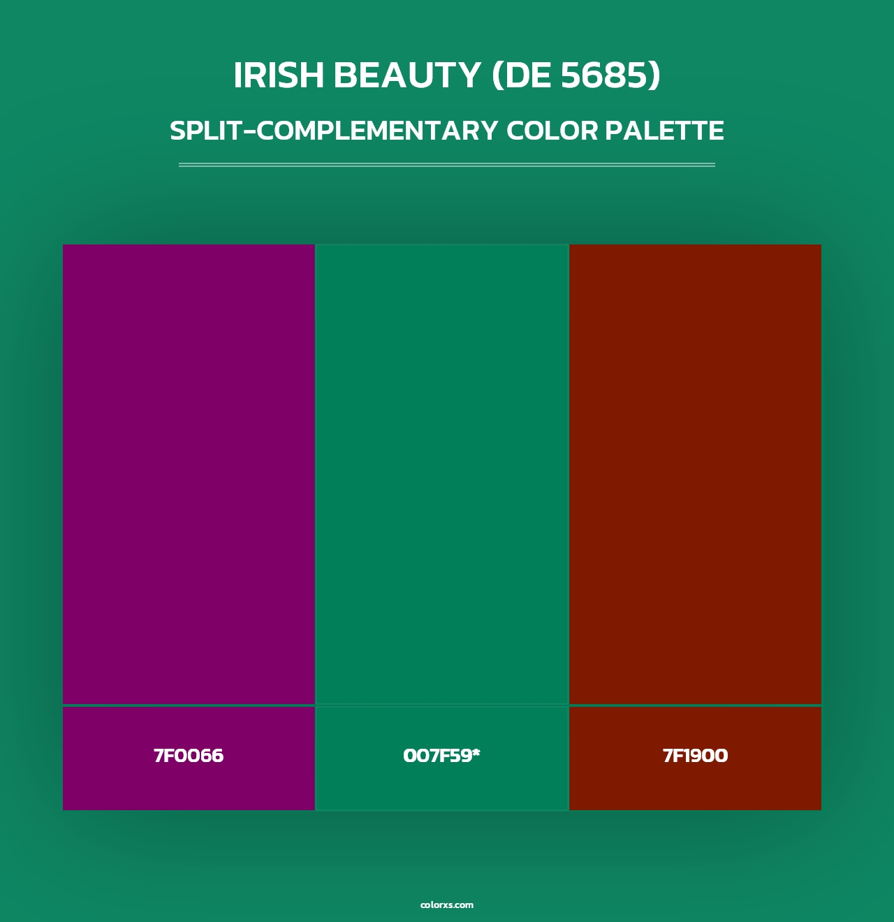 Irish Beauty (DE 5685) - Split-Complementary Color Palette