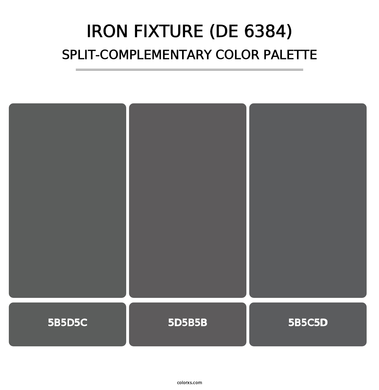 Iron Fixture (DE 6384) - Split-Complementary Color Palette