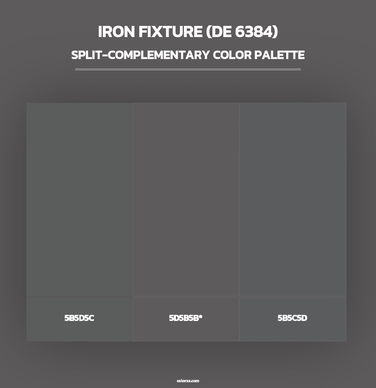 Iron Fixture (DE 6384) - Split-Complementary Color Palette