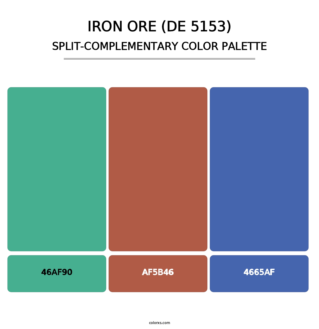 Iron Ore (DE 5153) - Split-Complementary Color Palette