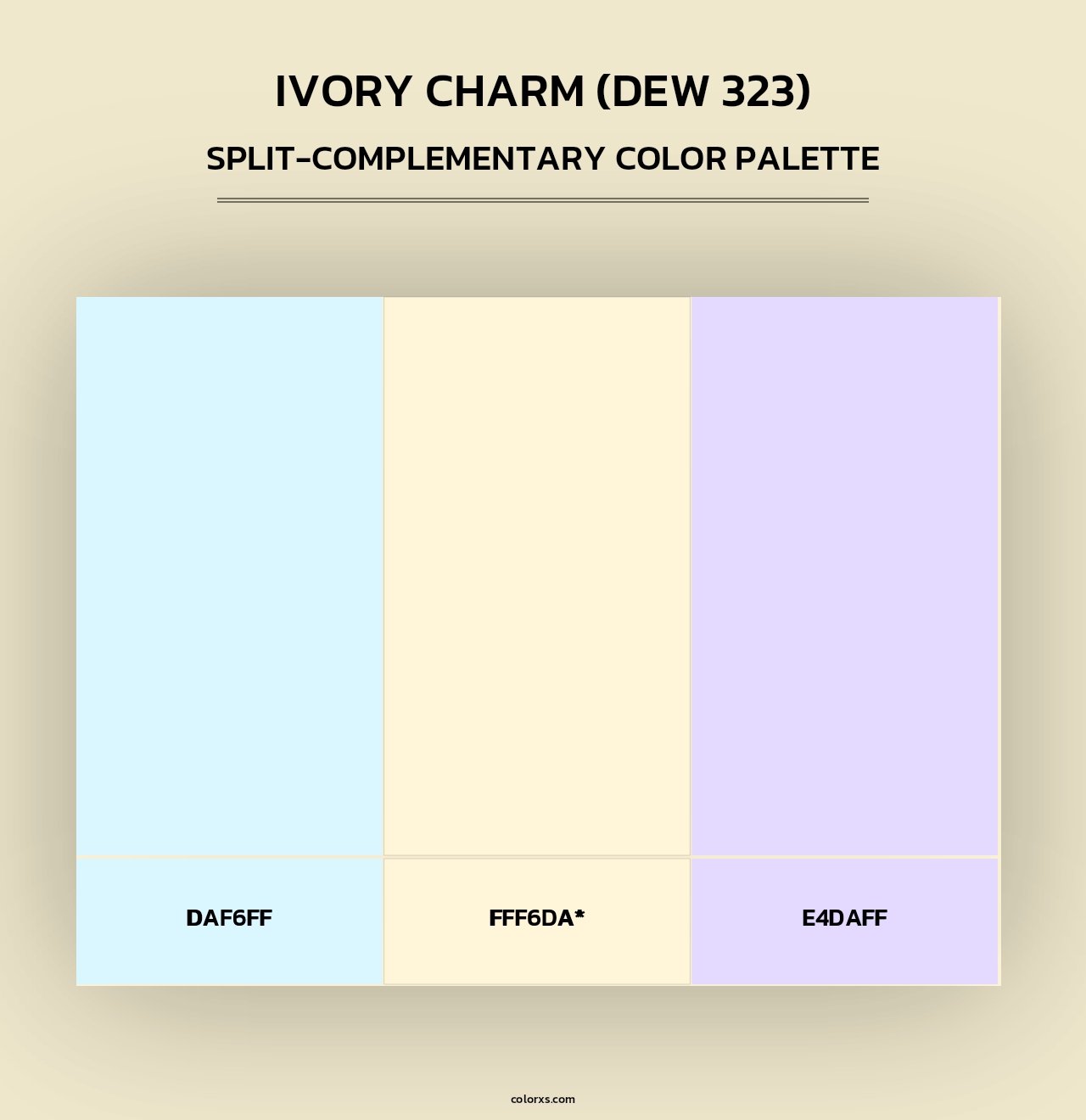 Ivory Charm (DEW 323) - Split-Complementary Color Palette