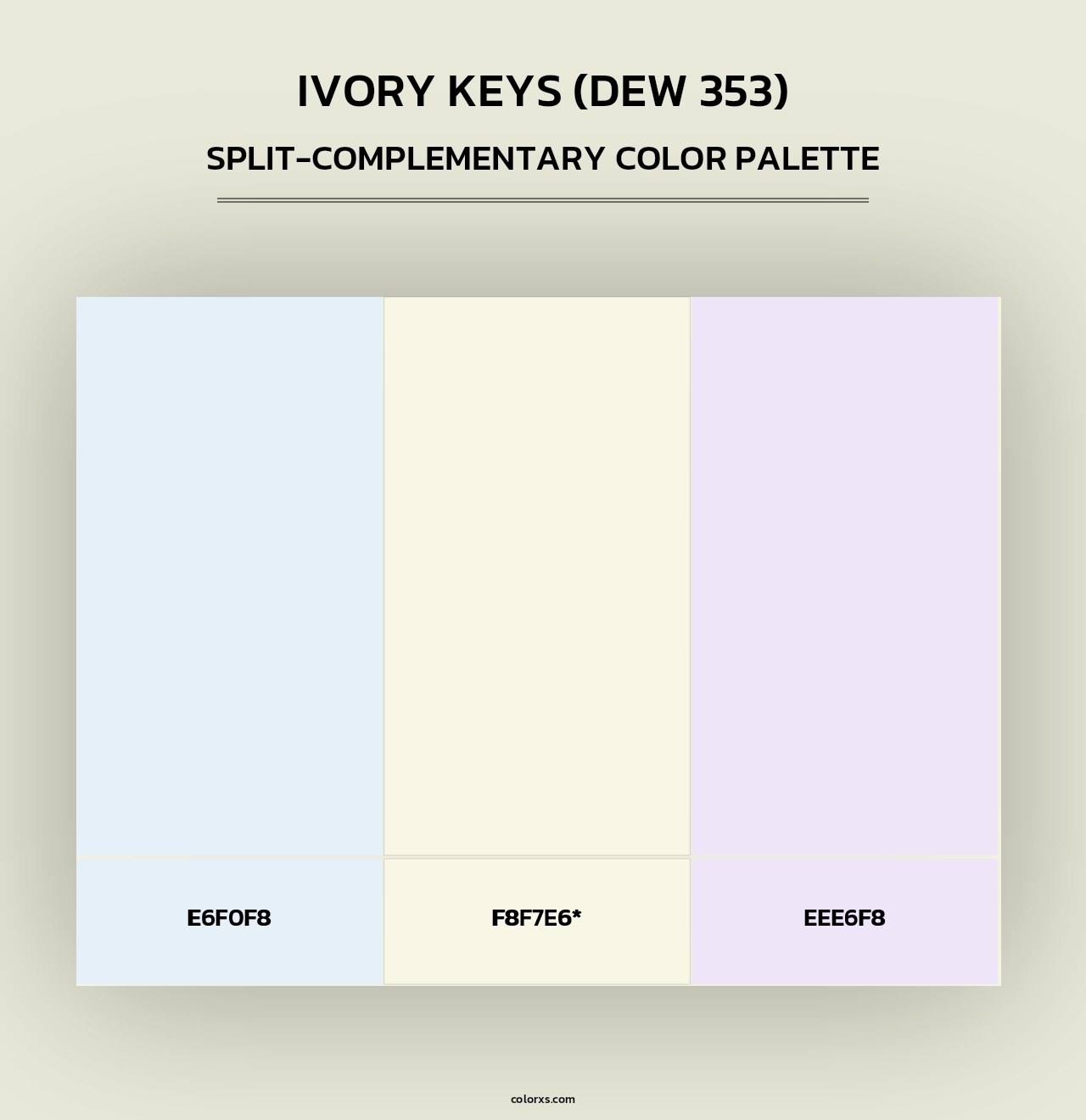 Ivory Keys (DEW 353) - Split-Complementary Color Palette
