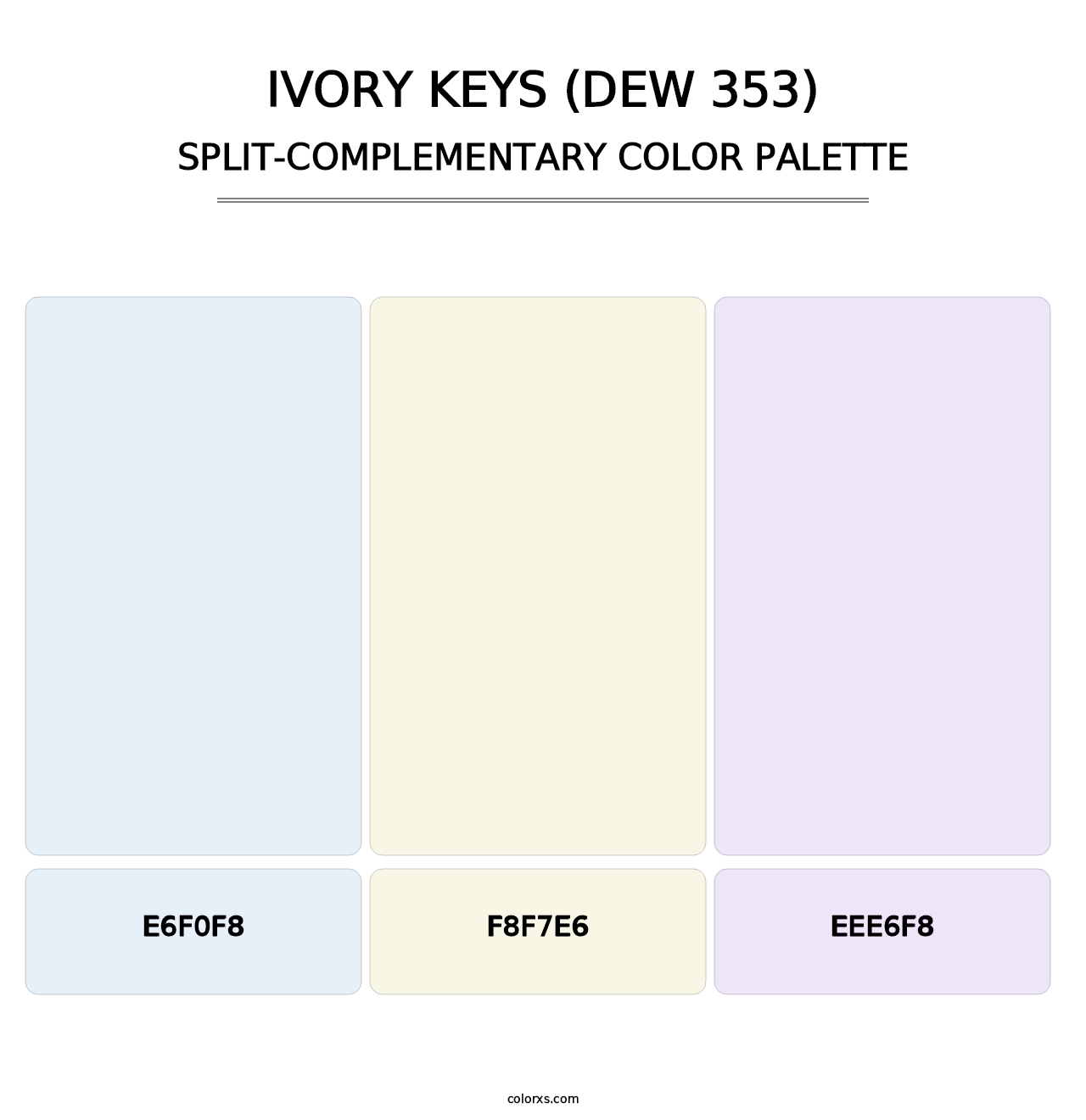 Ivory Keys (DEW 353) - Split-Complementary Color Palette