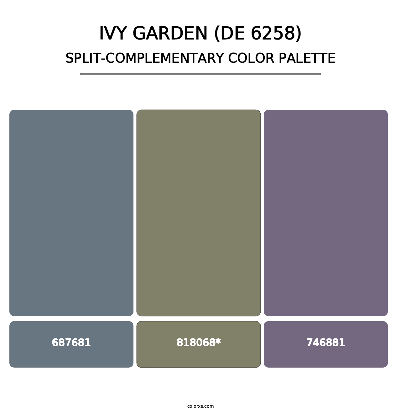 Ivy Garden (DE 6258) - Split-Complementary Color Palette