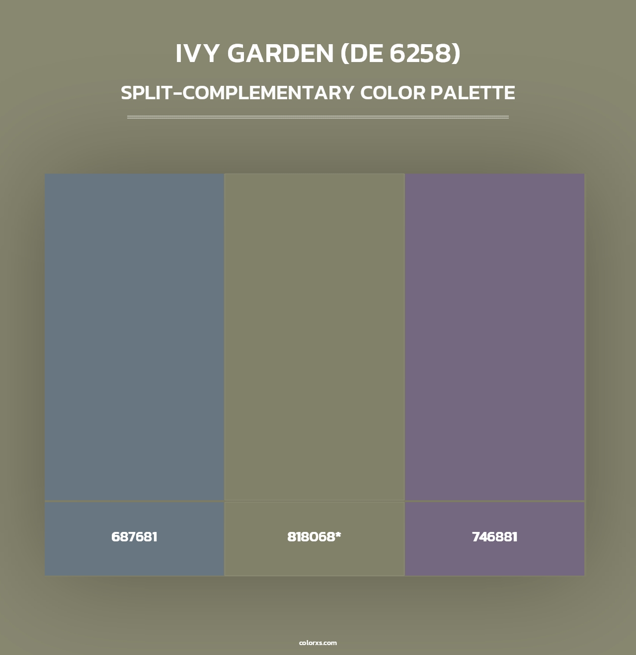 Ivy Garden (DE 6258) - Split-Complementary Color Palette
