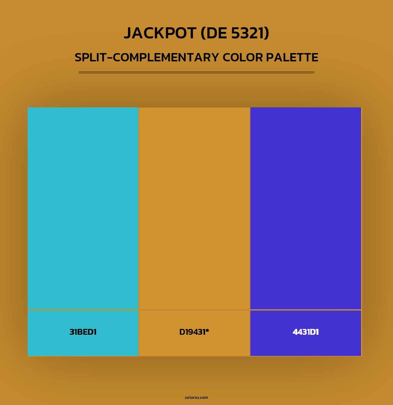 Jackpot (DE 5321) - Split-Complementary Color Palette
