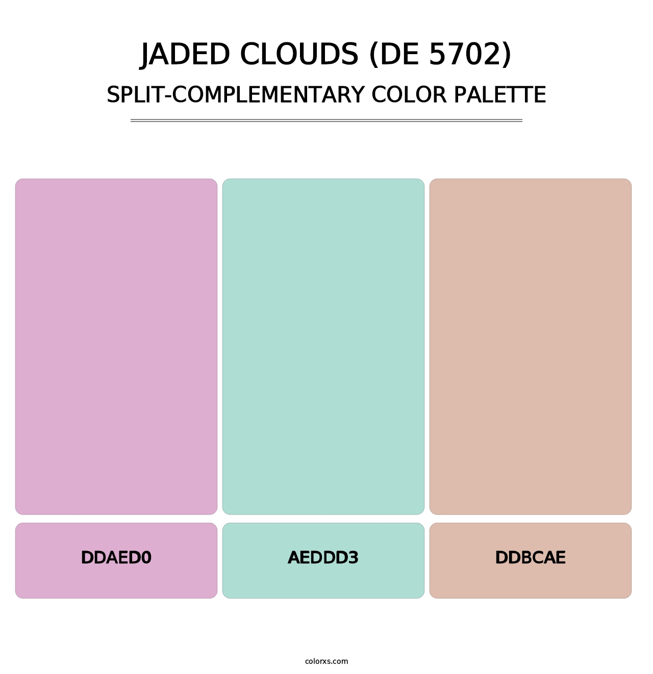 Jaded Clouds (DE 5702) - Split-Complementary Color Palette
