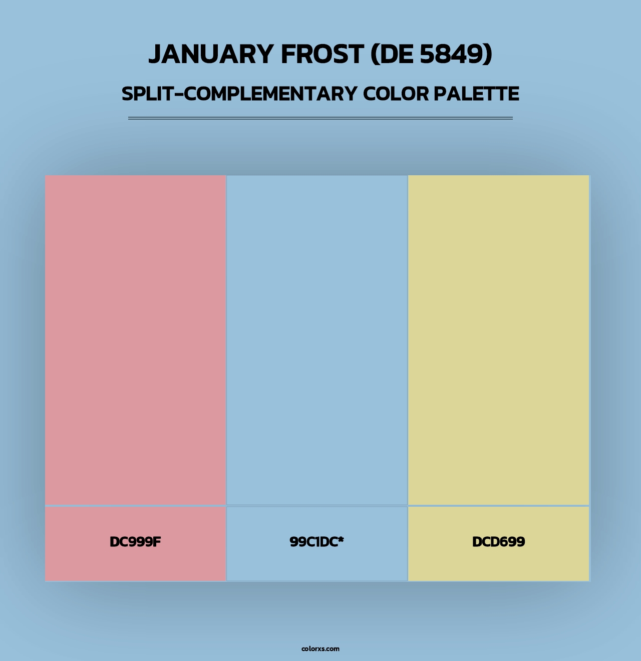 January Frost (DE 5849) - Split-Complementary Color Palette