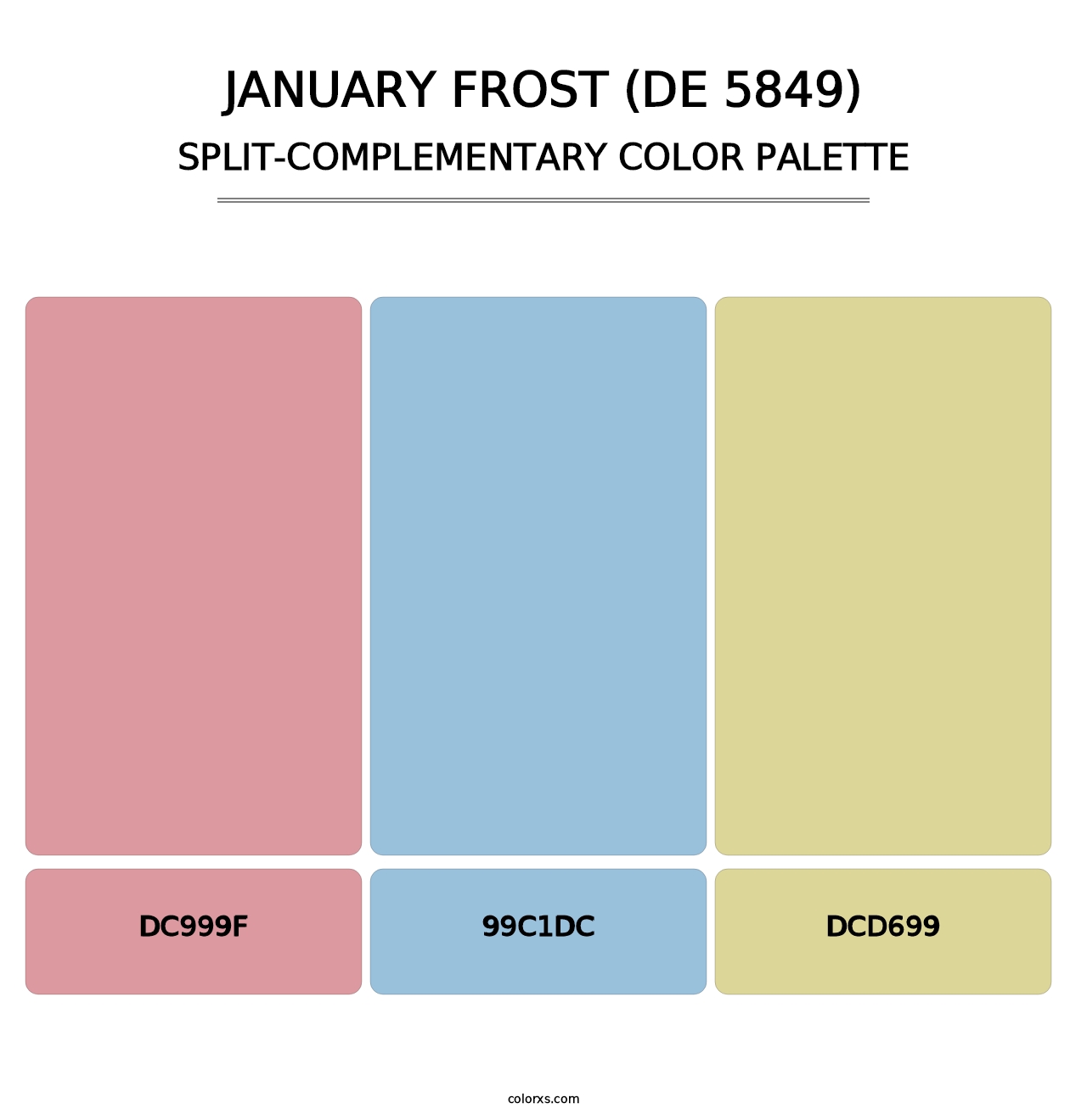 January Frost (DE 5849) - Split-Complementary Color Palette