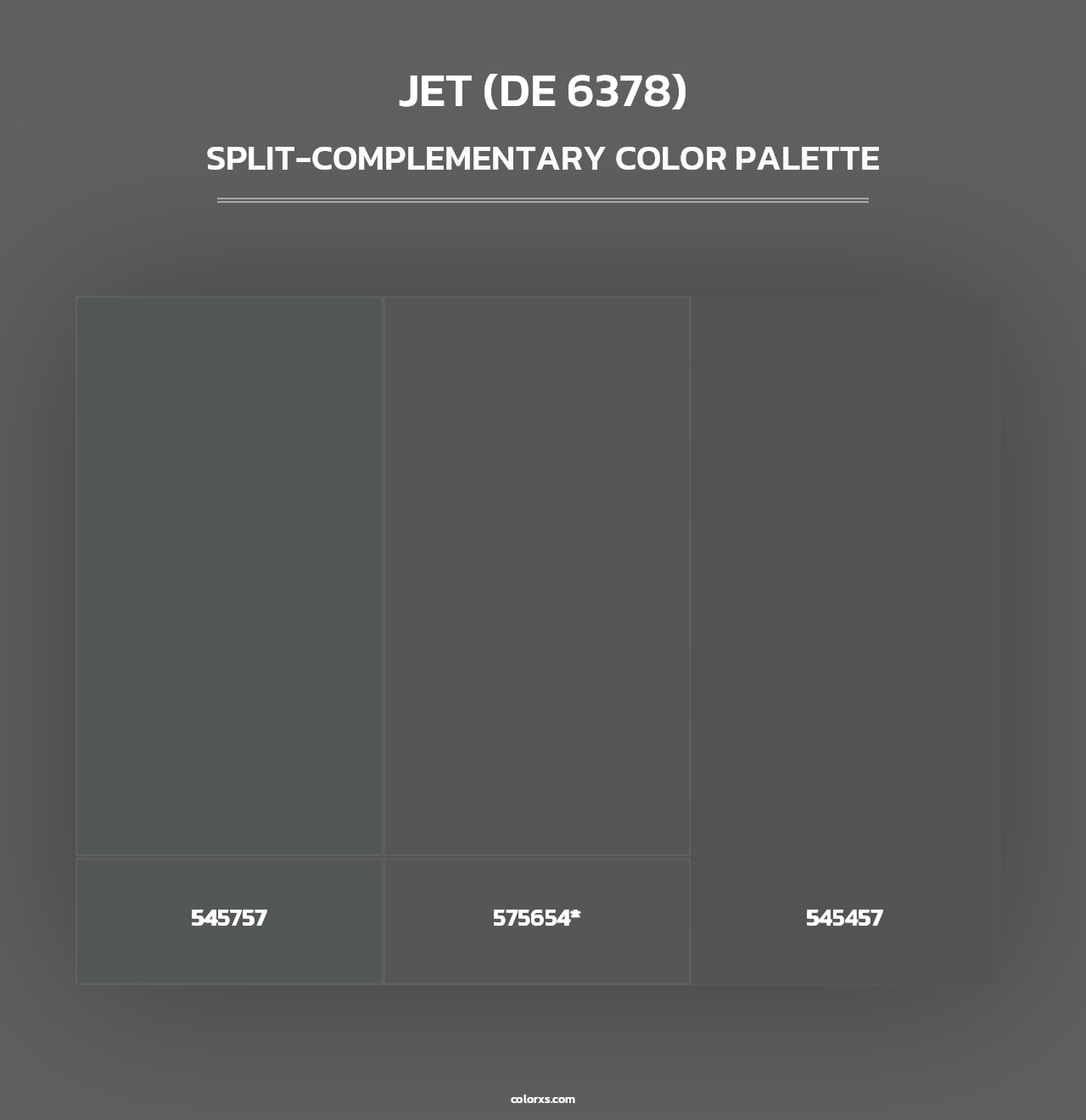 Jet (DE 6378) - Split-Complementary Color Palette