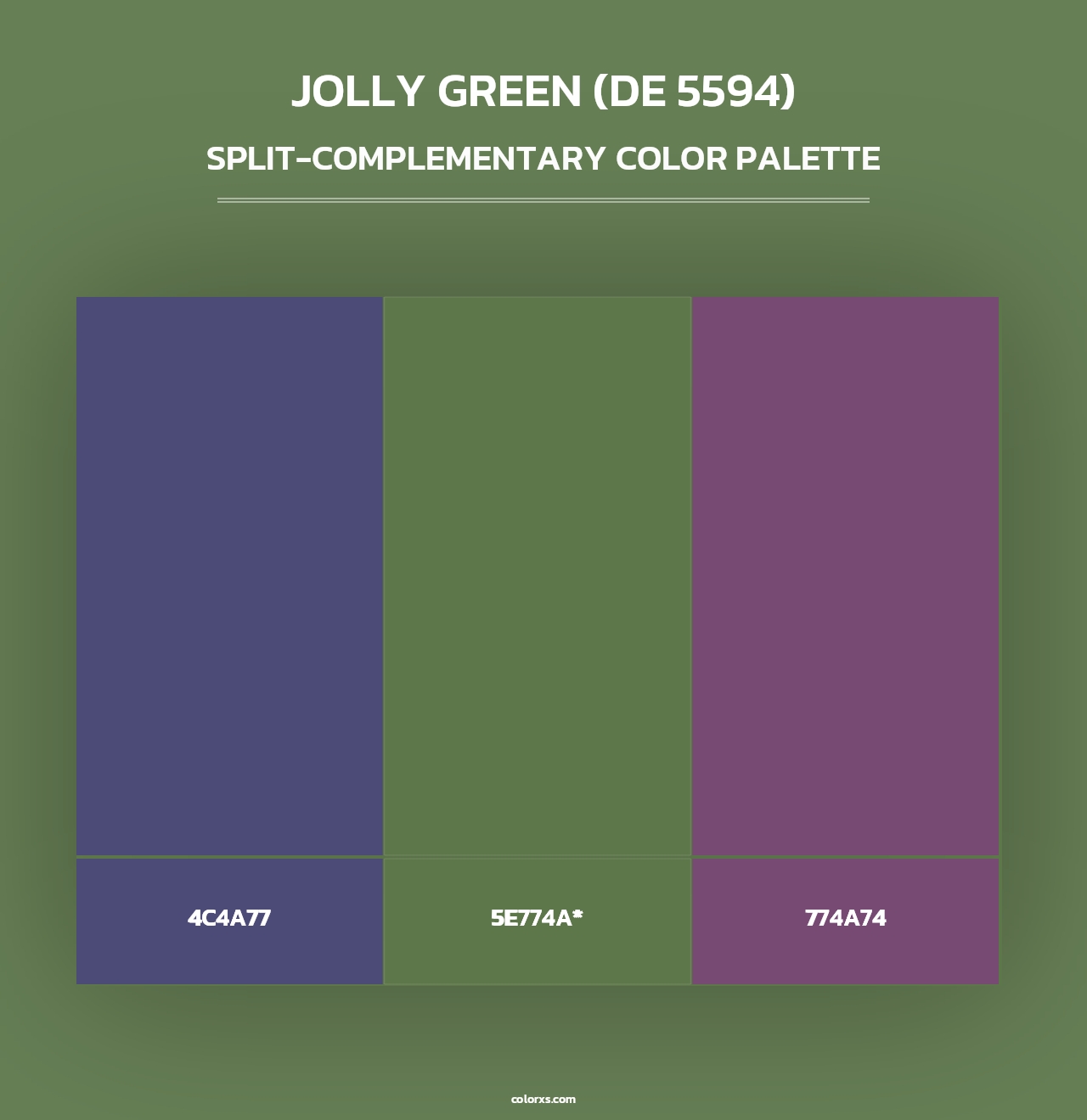 Jolly Green (DE 5594) - Split-Complementary Color Palette