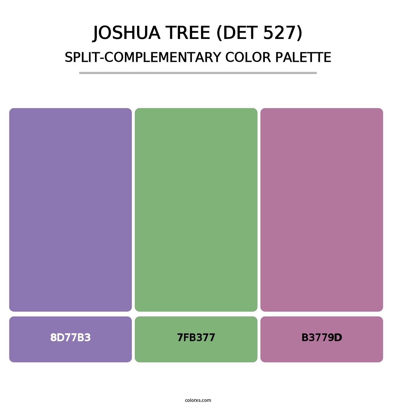 Joshua Tree (DET 527) - Split-Complementary Color Palette
