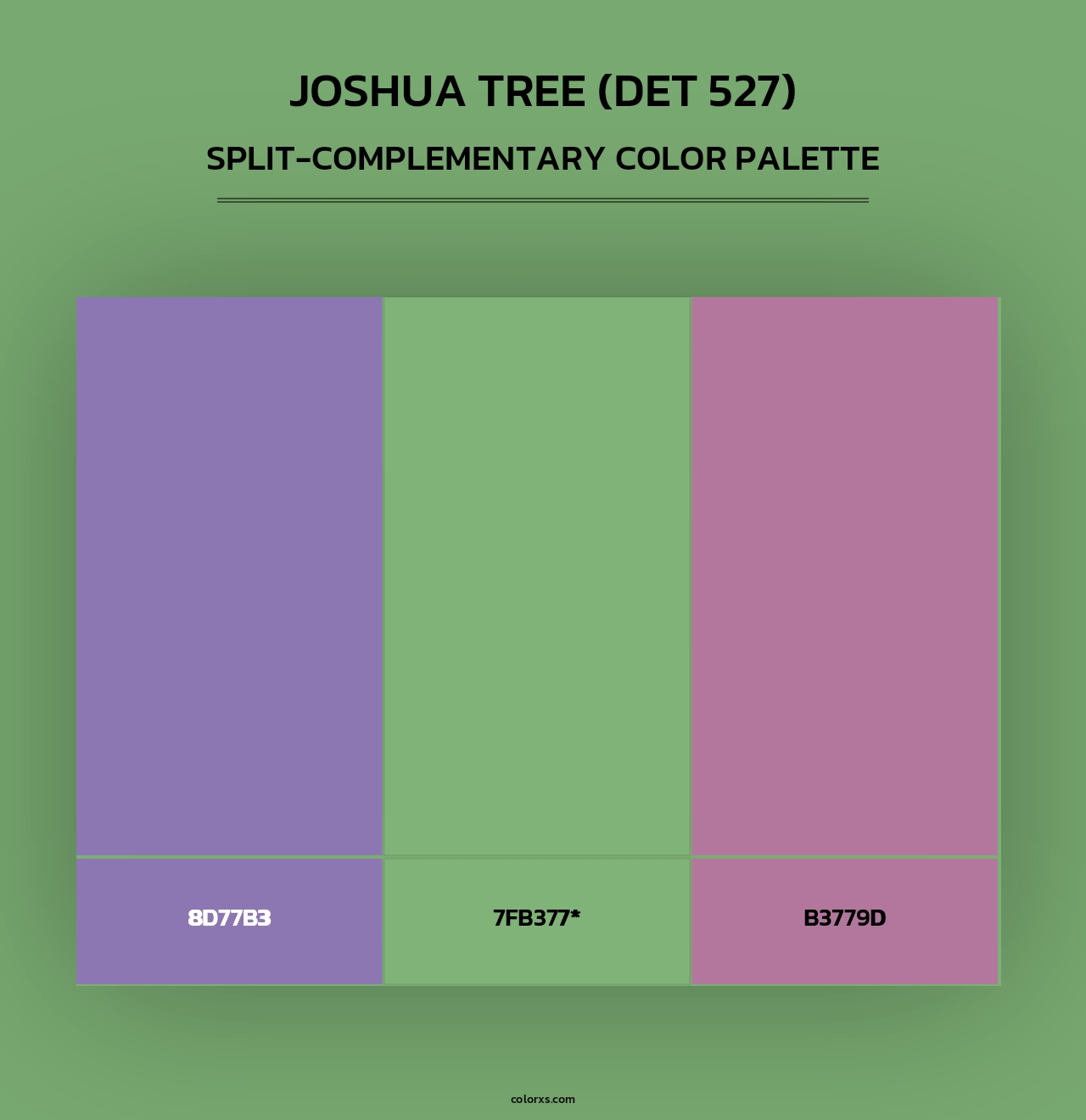 Joshua Tree (DET 527) - Split-Complementary Color Palette