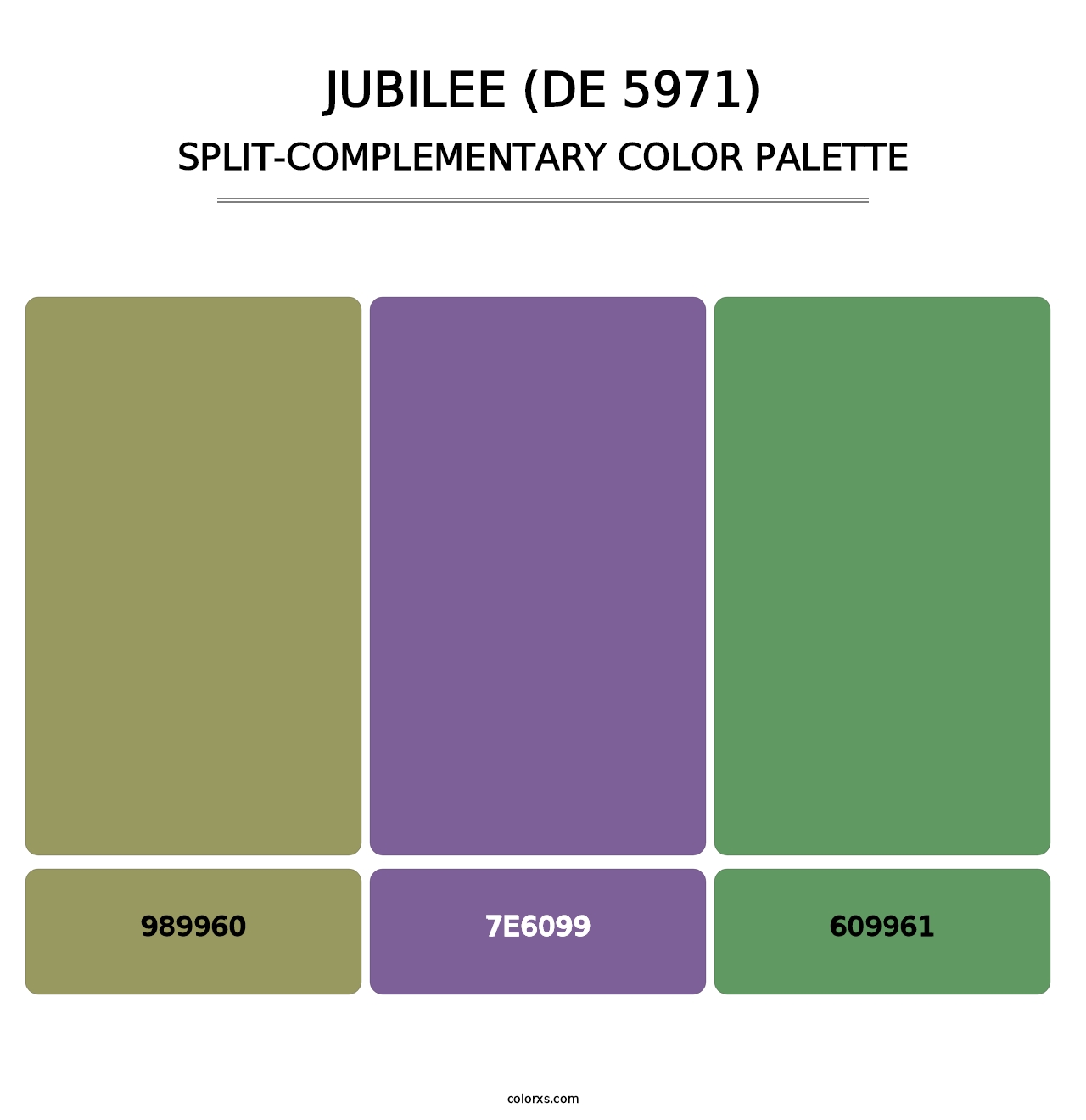 Jubilee (DE 5971) - Split-Complementary Color Palette
