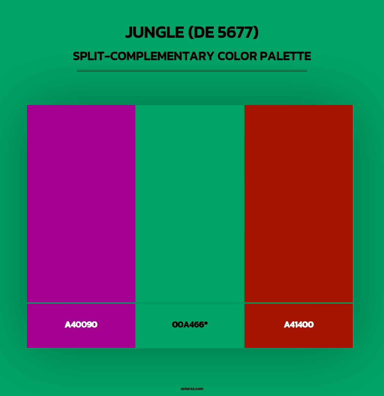 Jungle (DE 5677) - Split-Complementary Color Palette