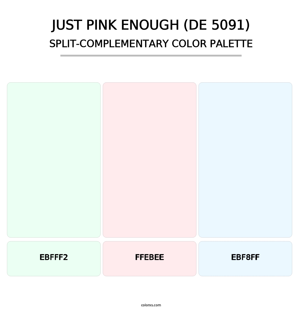 Just Pink Enough (DE 5091) - Split-Complementary Color Palette