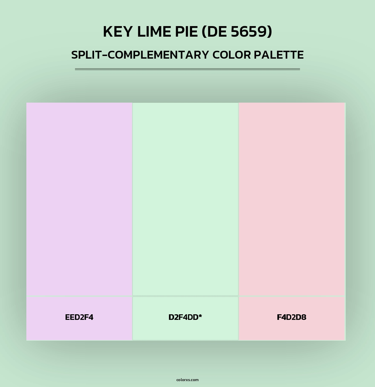 Key Lime Pie (DE 5659) - Split-Complementary Color Palette
