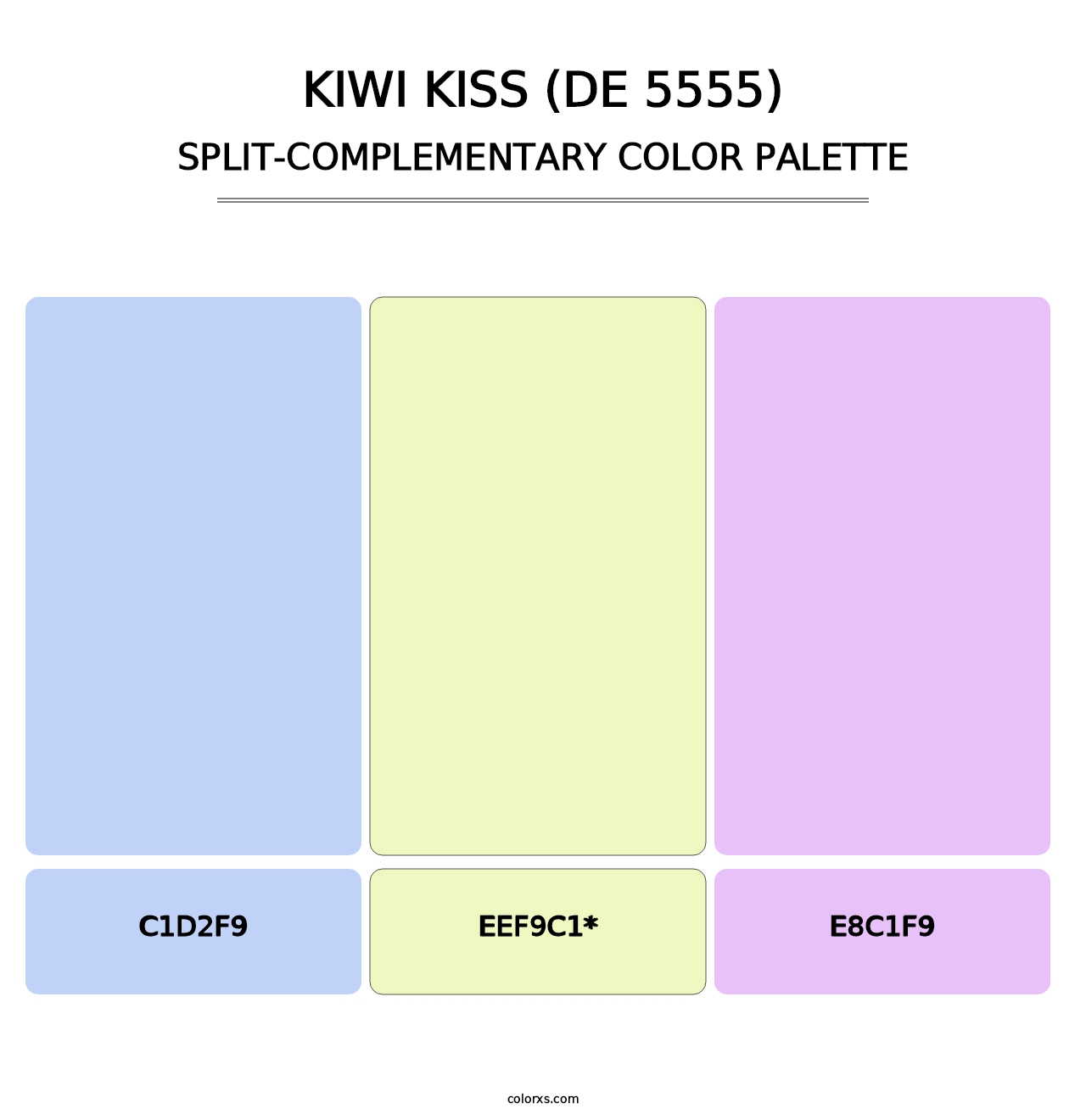Kiwi Kiss (DE 5555) - Split-Complementary Color Palette