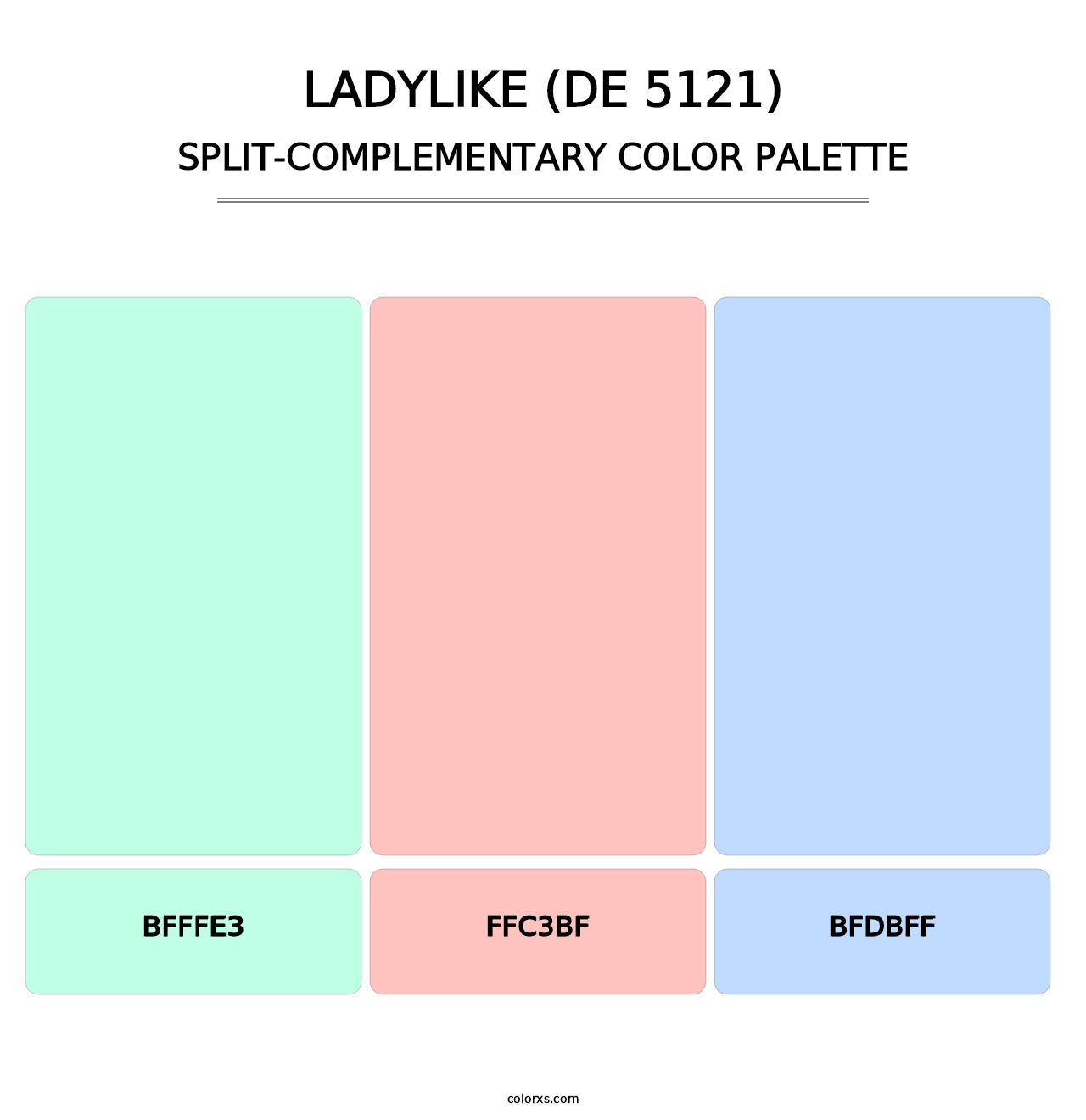 Ladylike (DE 5121) - Split-Complementary Color Palette
