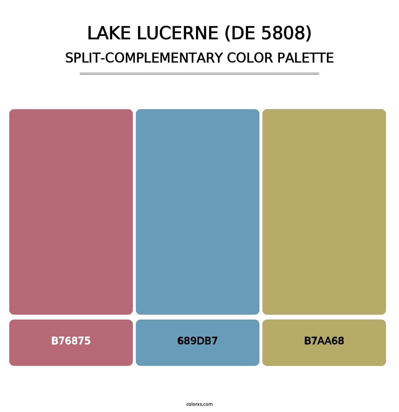 Lake Lucerne (DE 5808) - Split-Complementary Color Palette