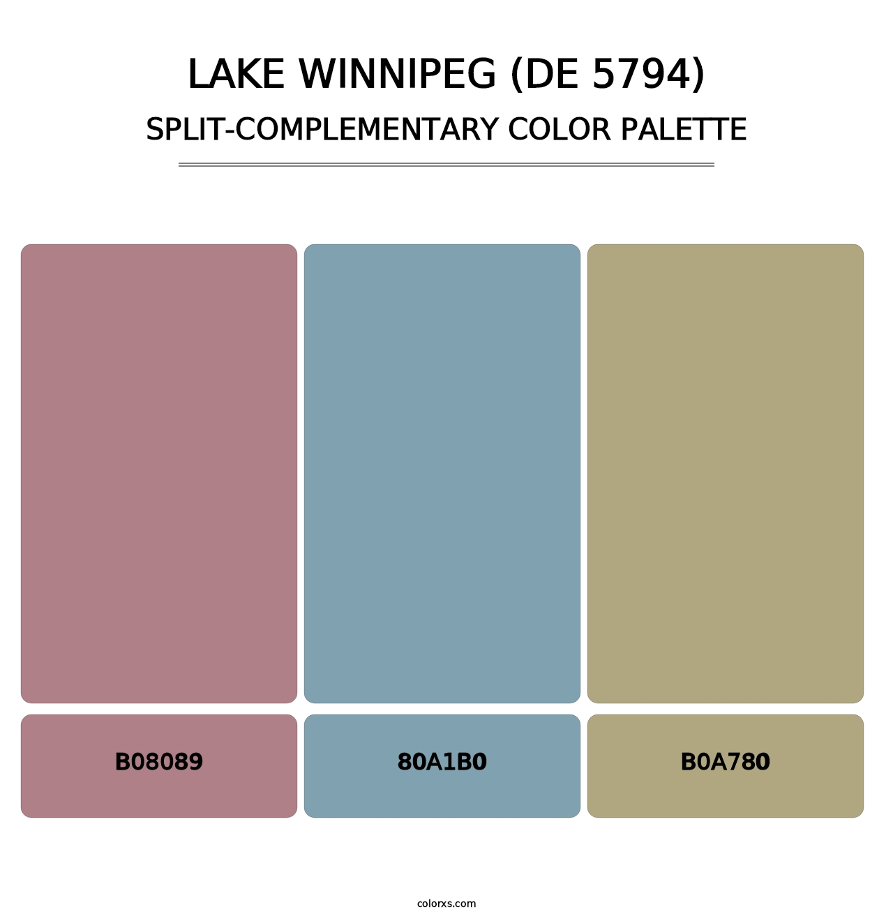Lake Winnipeg (DE 5794) - Split-Complementary Color Palette