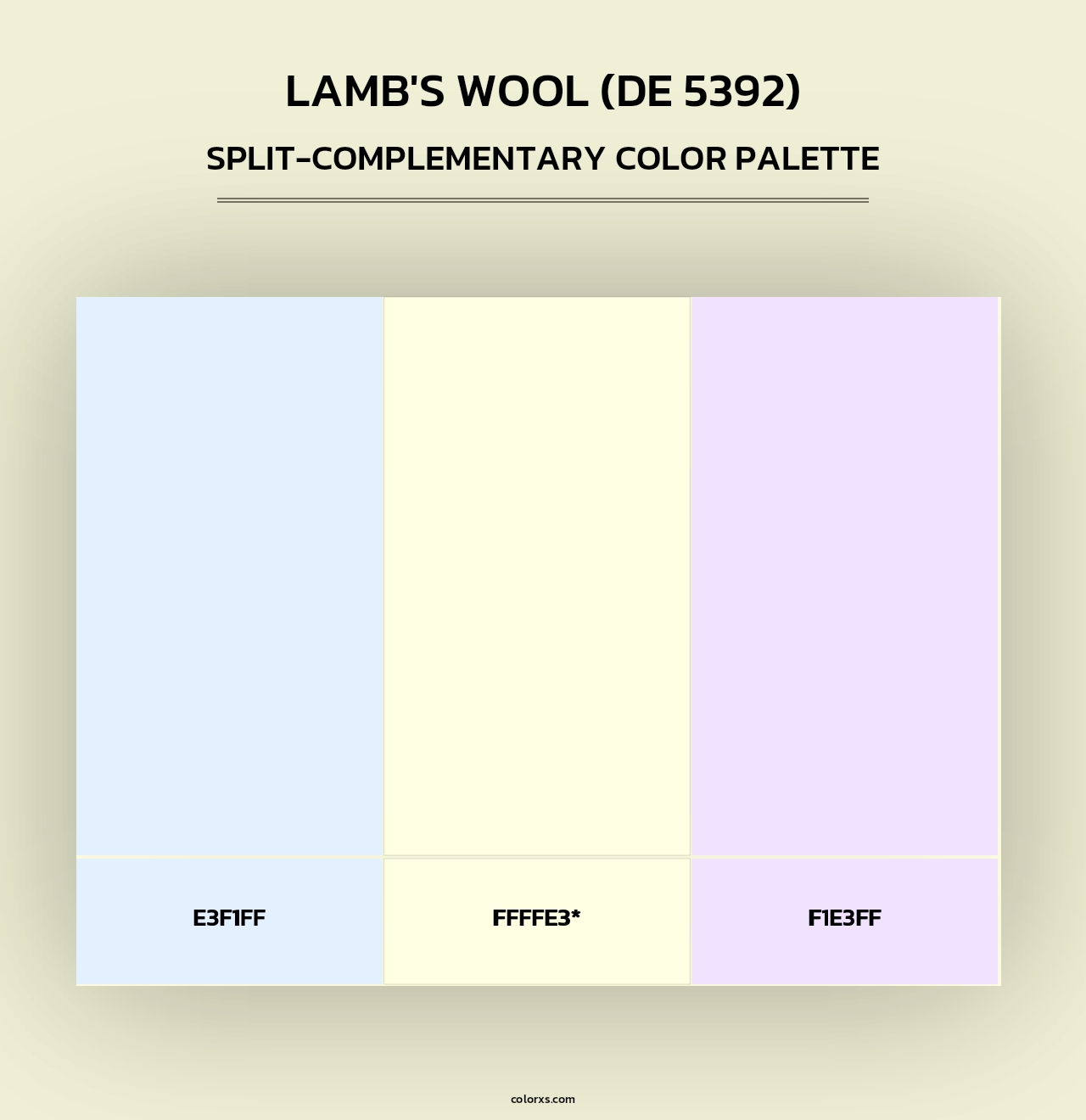 Lamb's Wool (DE 5392) - Split-Complementary Color Palette