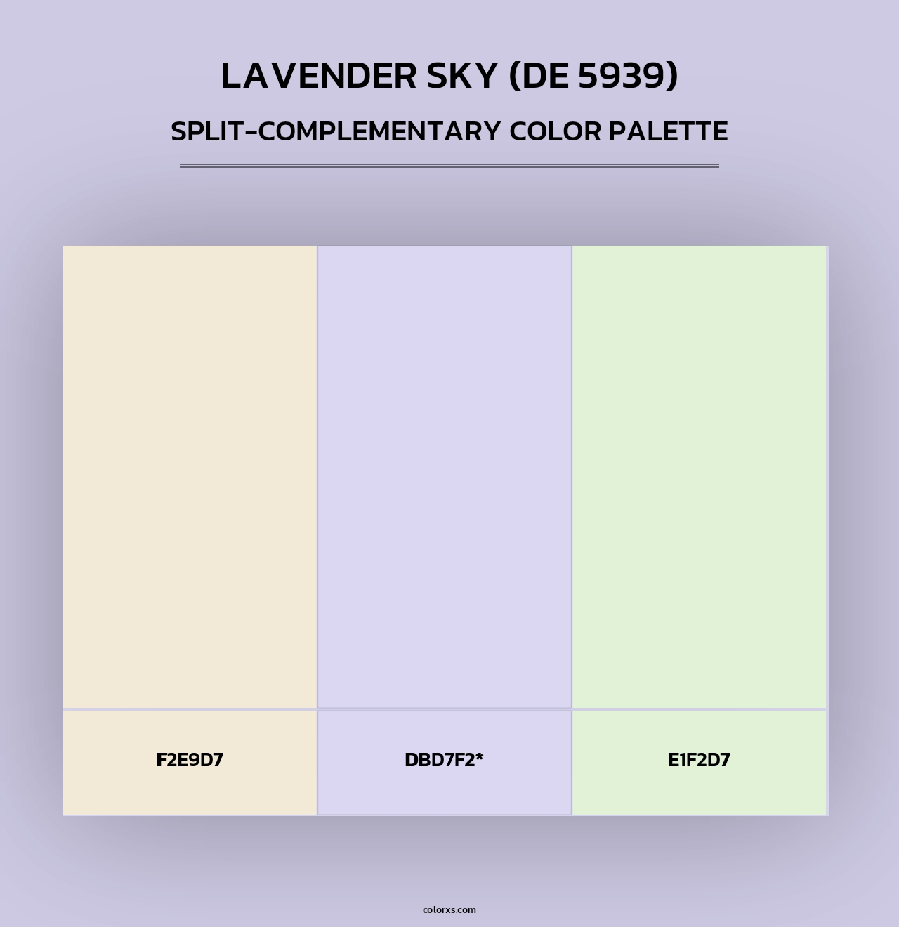 Lavender Sky (DE 5939) - Split-Complementary Color Palette