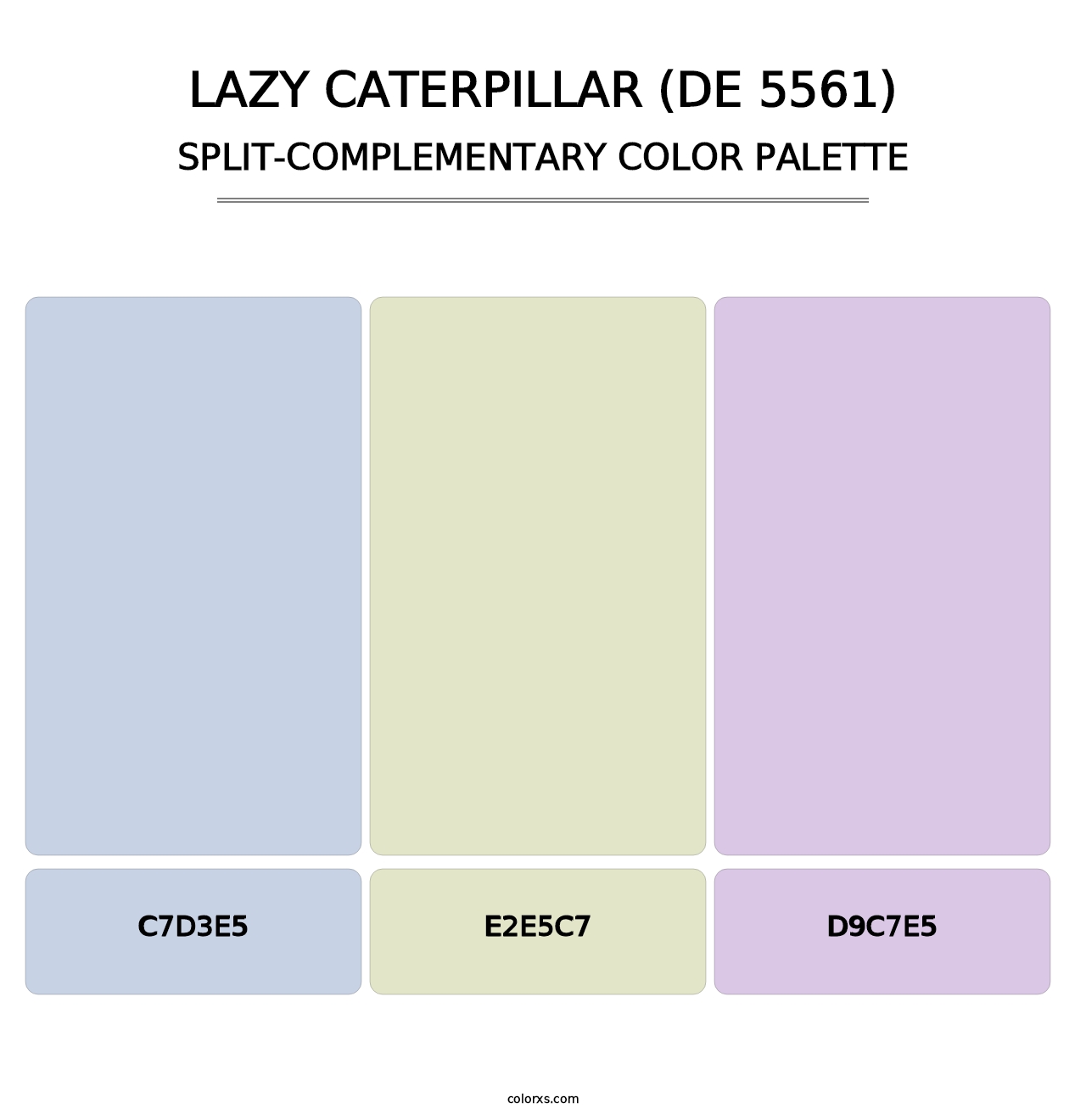Lazy Caterpillar (DE 5561) - Split-Complementary Color Palette