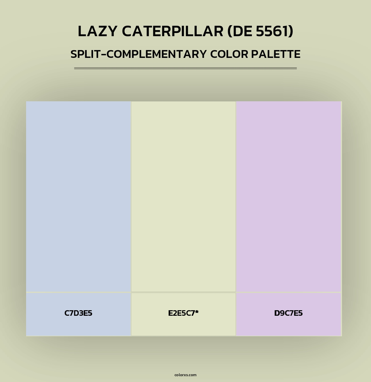 Lazy Caterpillar (DE 5561) - Split-Complementary Color Palette