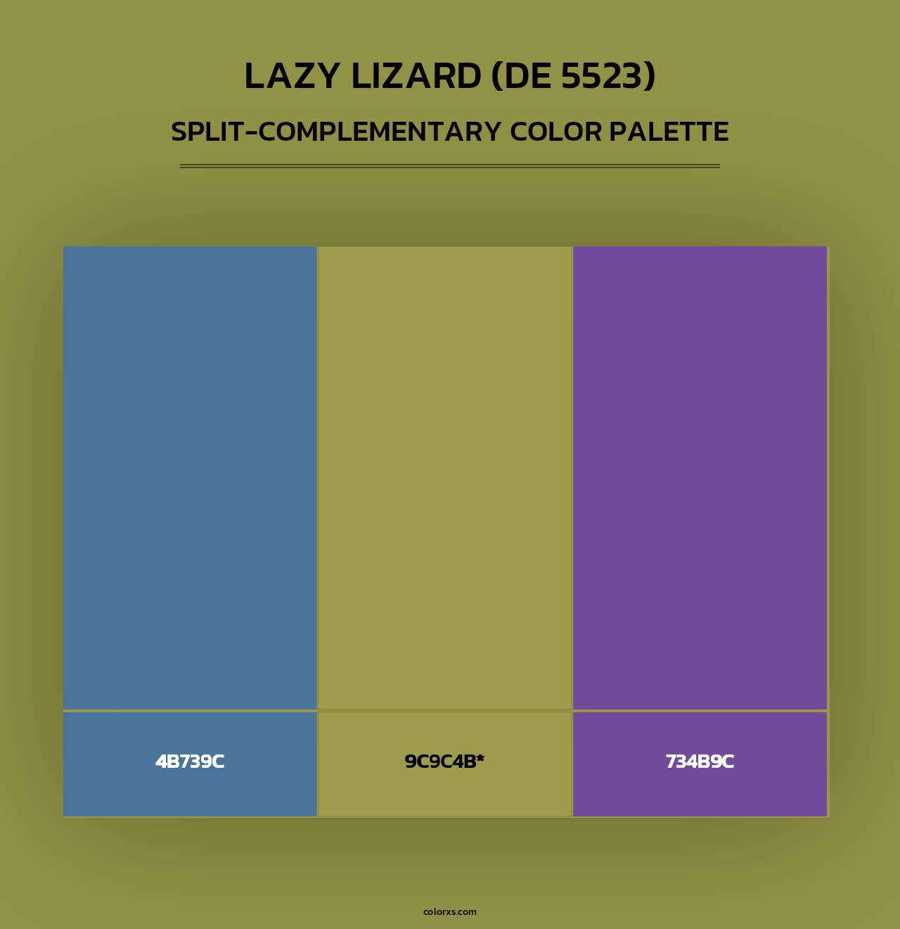 Lazy Lizard (DE 5523) - Split-Complementary Color Palette