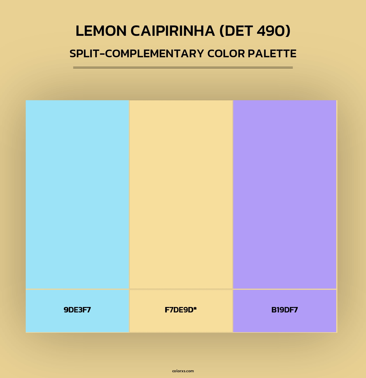 Lemon Caipirinha (DET 490) - Split-Complementary Color Palette