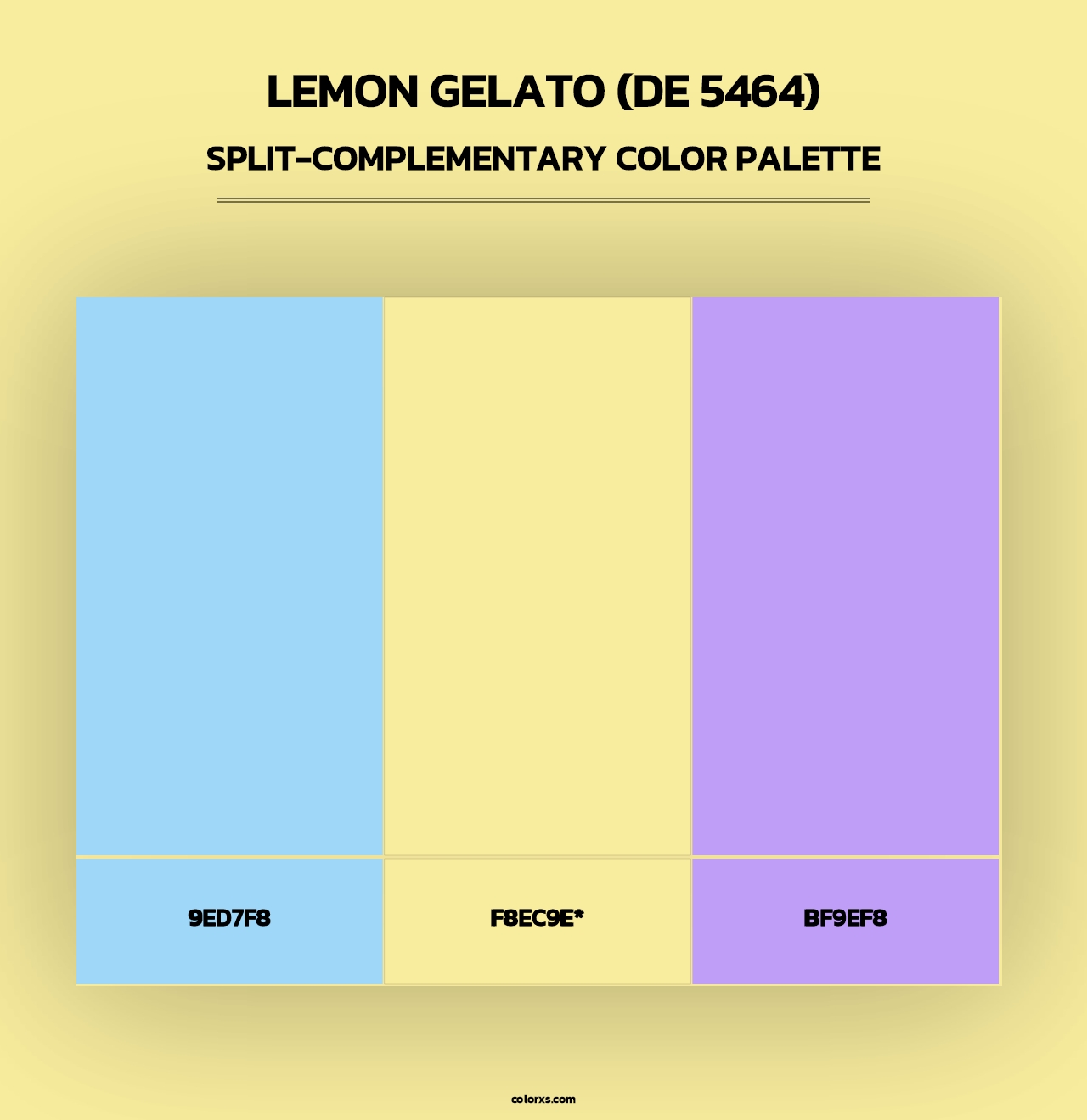 Lemon Gelato (DE 5464) - Split-Complementary Color Palette